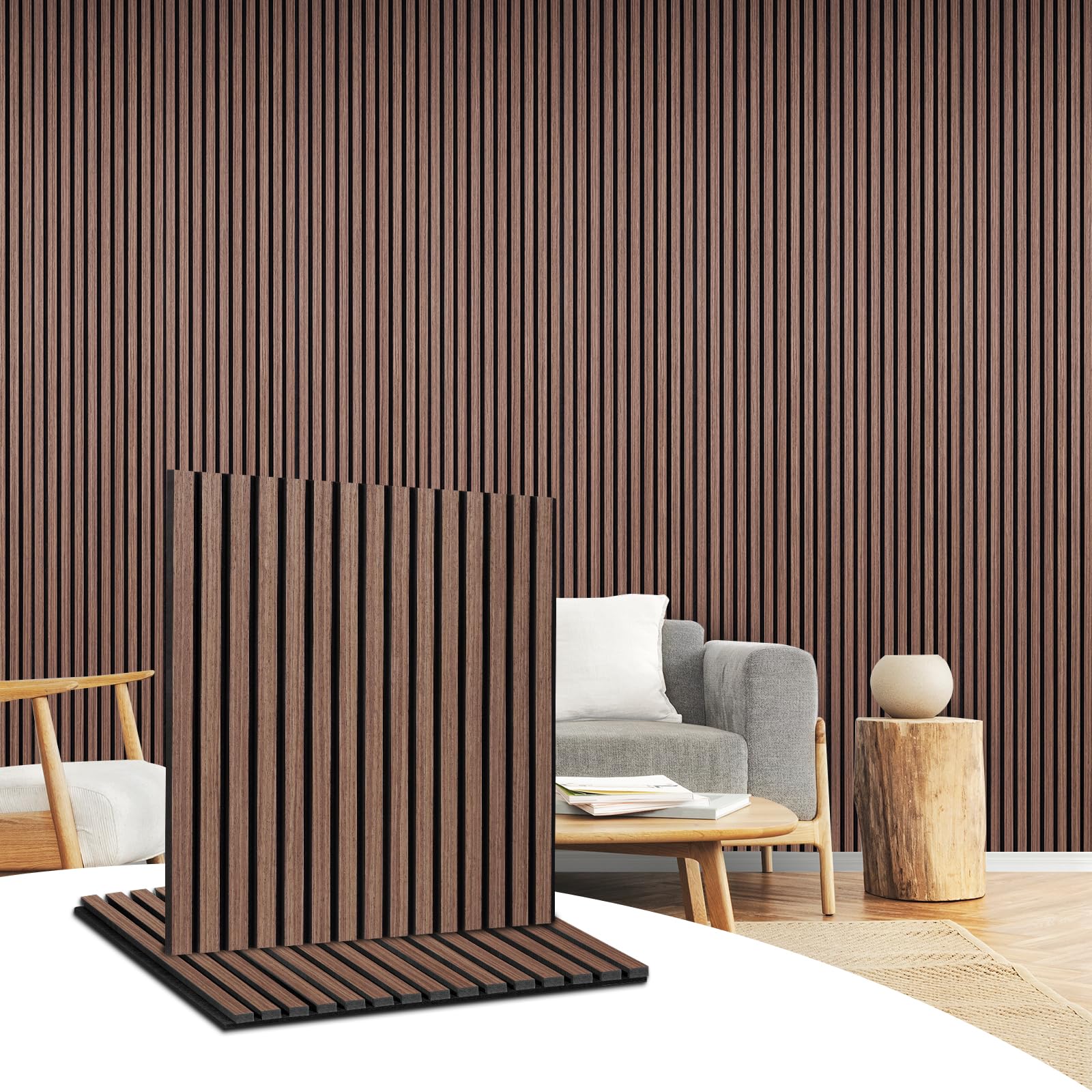 Amazon | Walspax ウッドパネル 吸音ボード 60x60cm 2PC 吸音材 防音壁