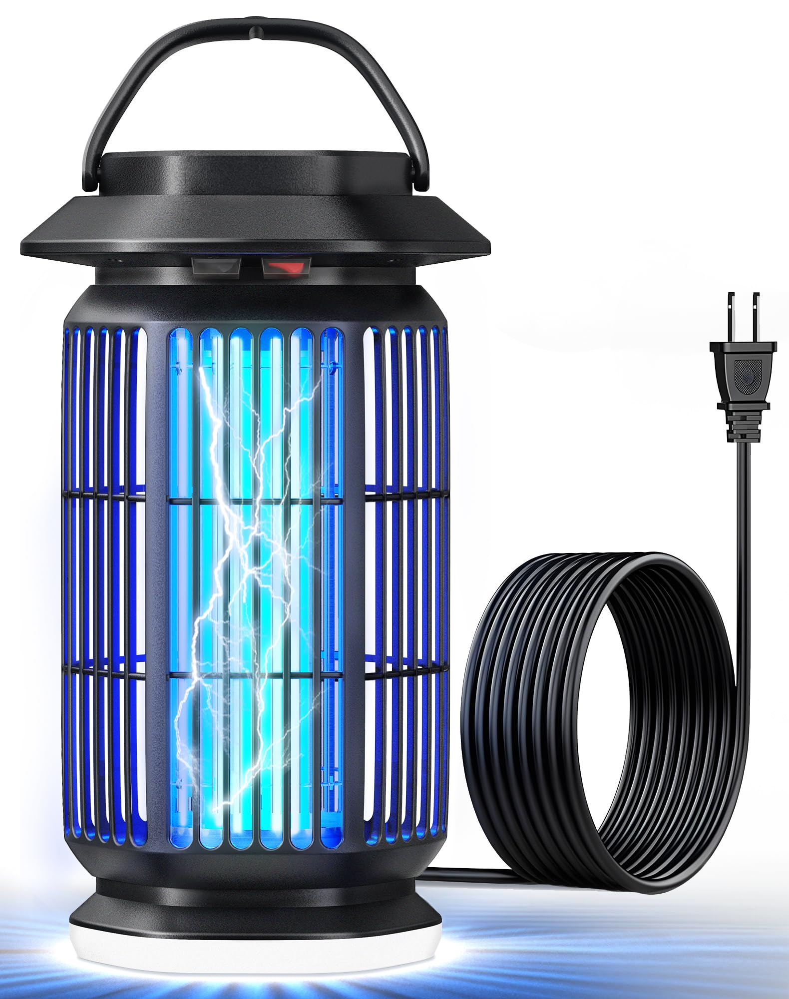 REOGLE Bug Zapper Outdoor & Indoor, 4400V Electric Mosquito Zapper with UV & Blue Light, Extra White LED, Covers Up to 2100 Sq Ft, IP64 Waterproof