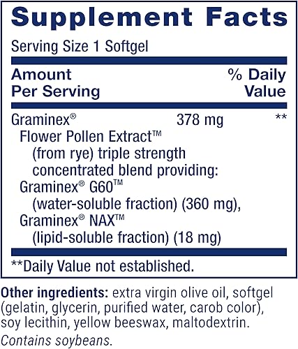 Miniatura 3 de Life Extension Polen de prosta de triple fuerza – Salud de la próstata – 1 diario – Sin gluten – 30 cápsulas blandas