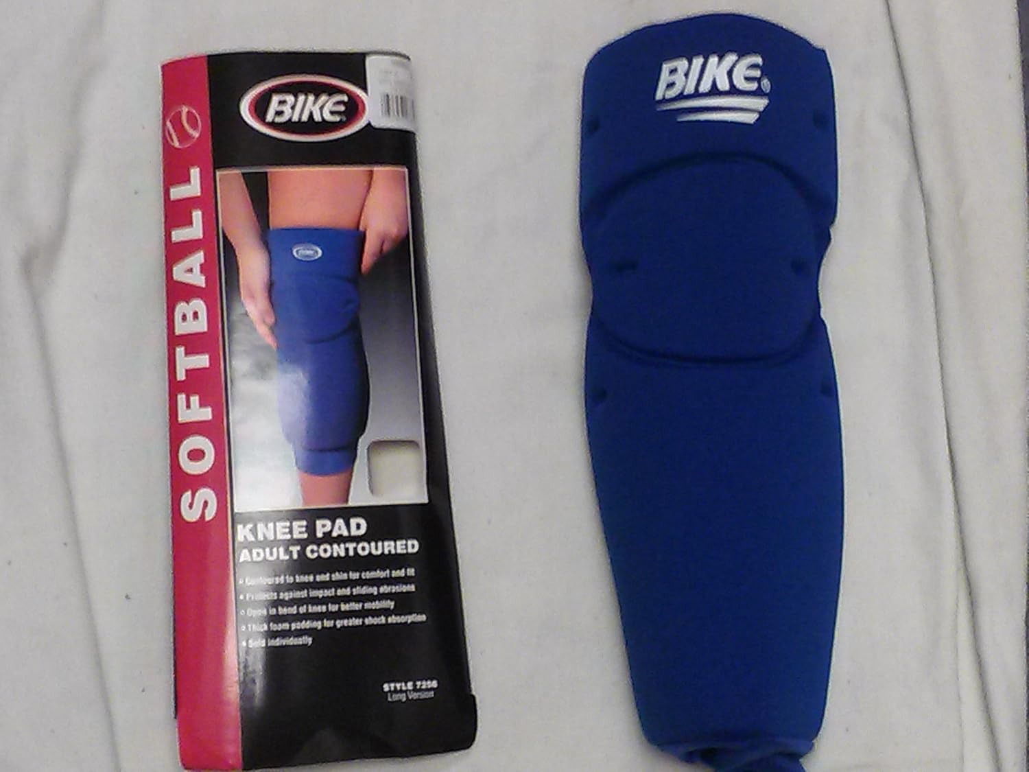 Bike Softball Contoured Adult Long Knee Pad Royal Small