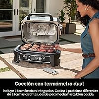 Vista 8 de Ninja OG951 Woodfire Pro Connect Premium XL - Parrilla y ahumador para exteriores, Bluetooth, habilitado por app, parrilla maestra 7-en-1, ahumador