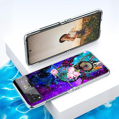 Miniatura 4 de Bcov Funda rígida para Motorola Razr 2023, atrapasueños Galaxy Sky antiarañazos, sólida, a prueba de golpes, para Motorola Razr 2023