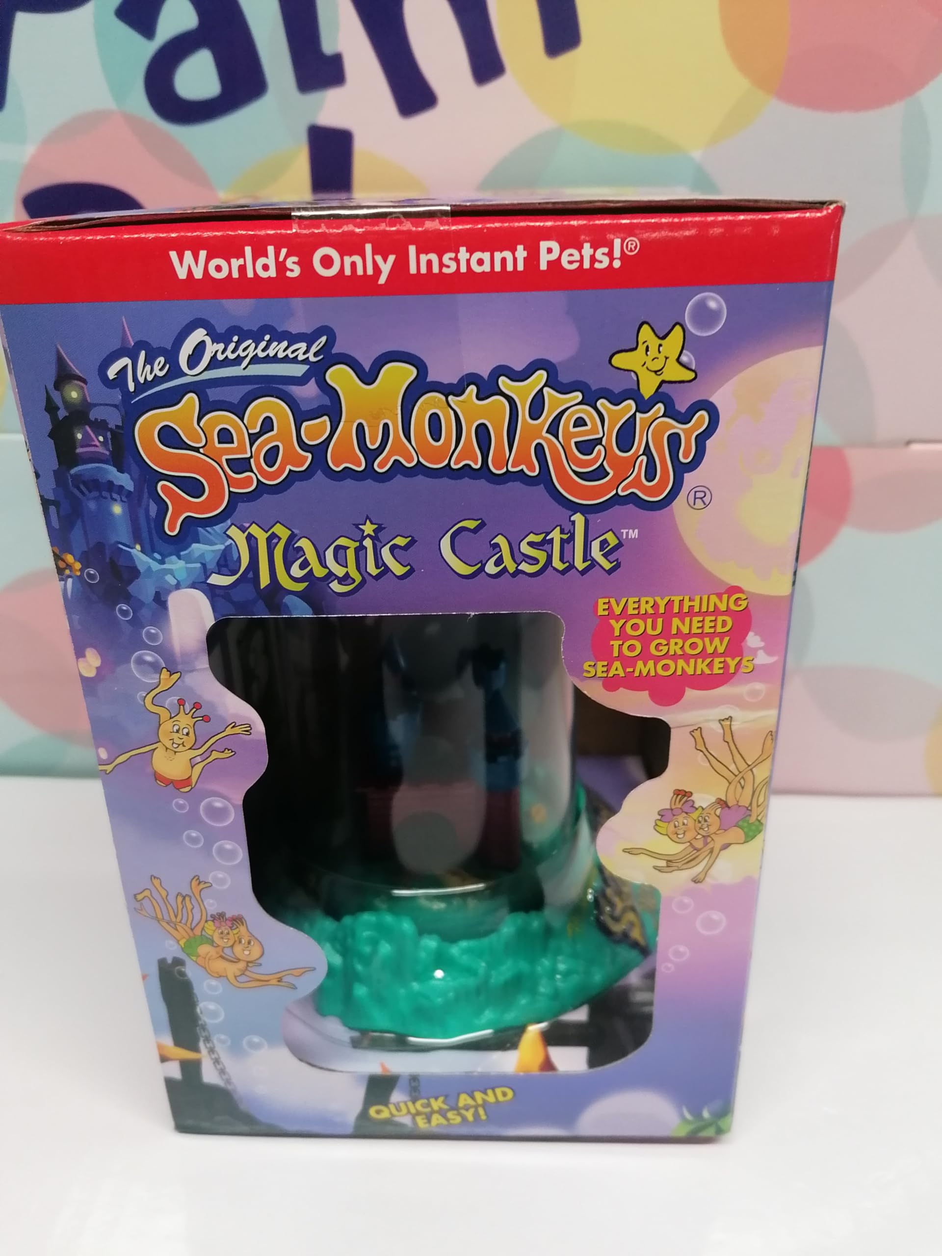 Oryginalny zestaw naukowy Sea Monkeys - Magic Castle - Grow Your Own Pets Science Kit - zawiera jajka, karmę i filtr do wody (opakowanie może się różnić)