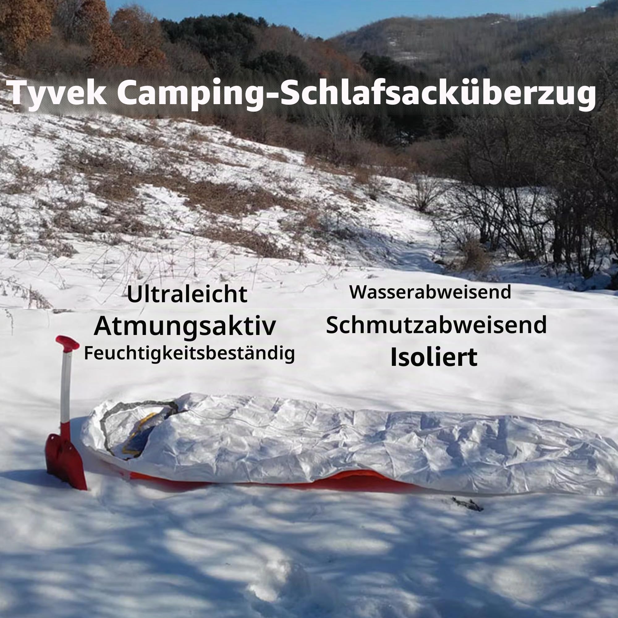 3F UL Gear Tyvek Schlafsack-Bezug,Schlafsacküberzug, Schutz vor Kondenswasser Camping Schlafsack Schutzcover ，Ultraleicht 135g-200g,Ungsaktiv und Schmutzabweisend für Schlafsäcke