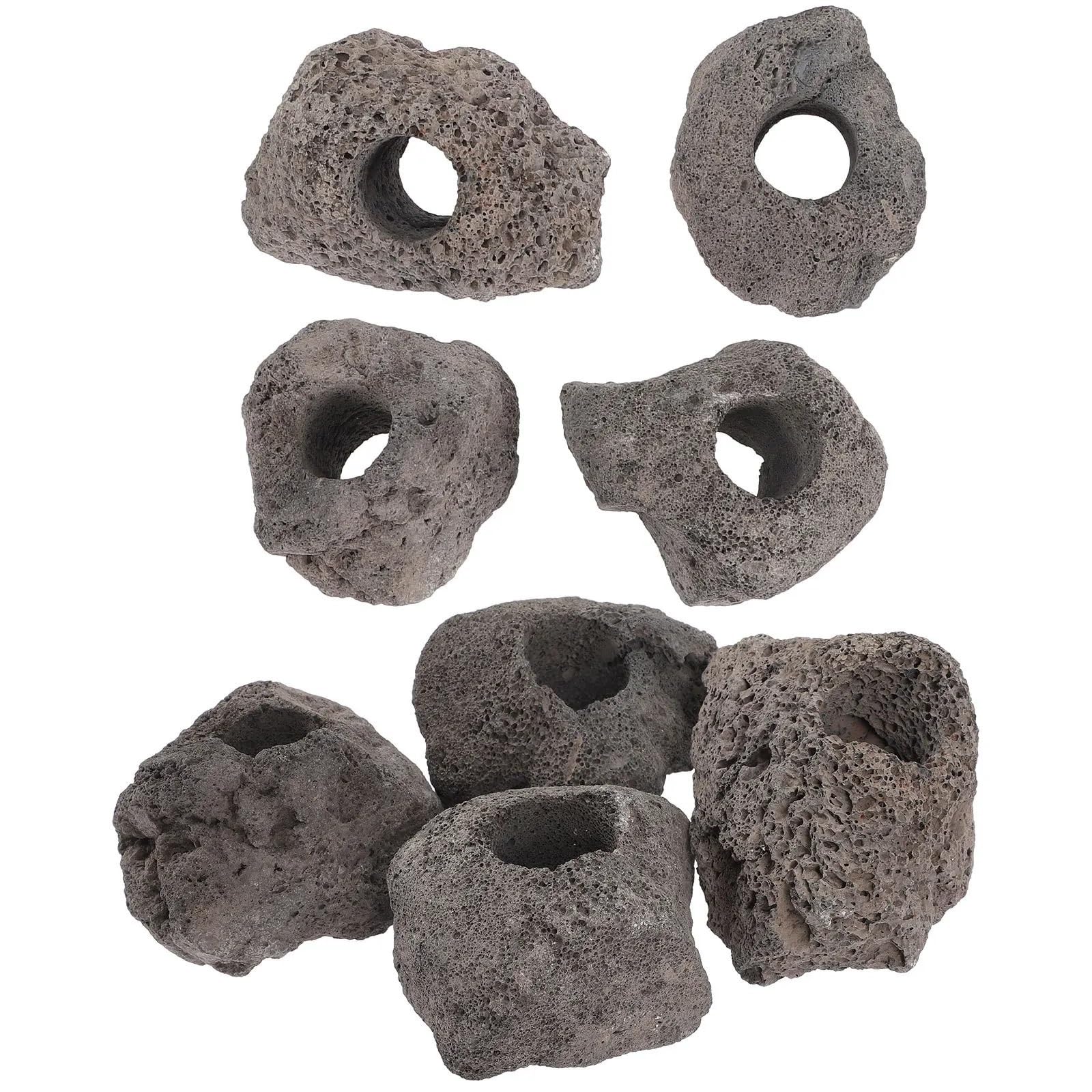 Lot de 10 pierres volcaniques décoratives pour aquarium Style naturel
