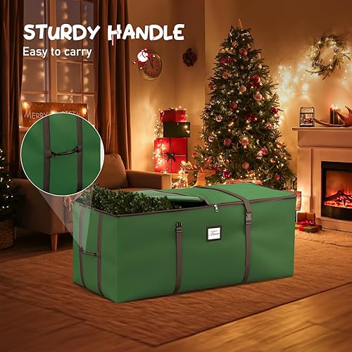Miniatura 5 de Mrrihand Bolsa de almacenamiento para árbol de Navidad de 7.5 pies, árbol de Navidad artificial grande de 7.5 pies, antidesgarros, resistente, 600D,