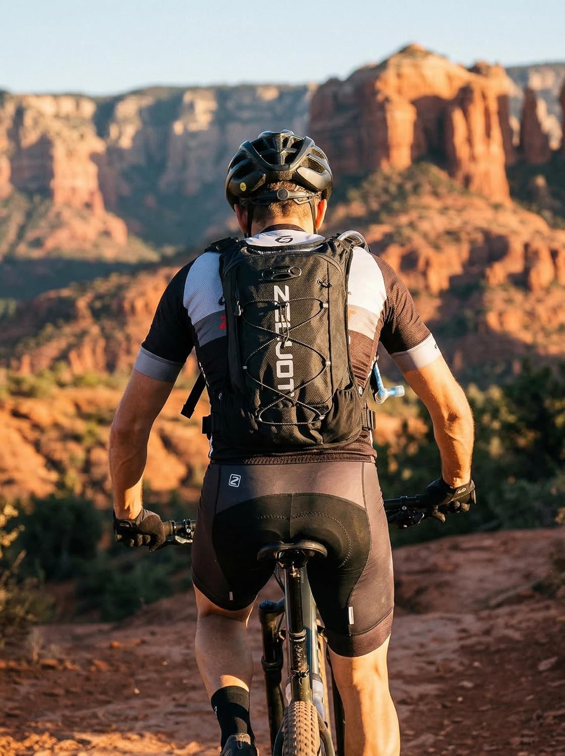 Hydration Backpack with 2L Water Bladder, Running Vest with Gear Holder, USA Original Patent, Lightweight Hydration Pack, Reflective Water Backpack for Men Women for Marathon