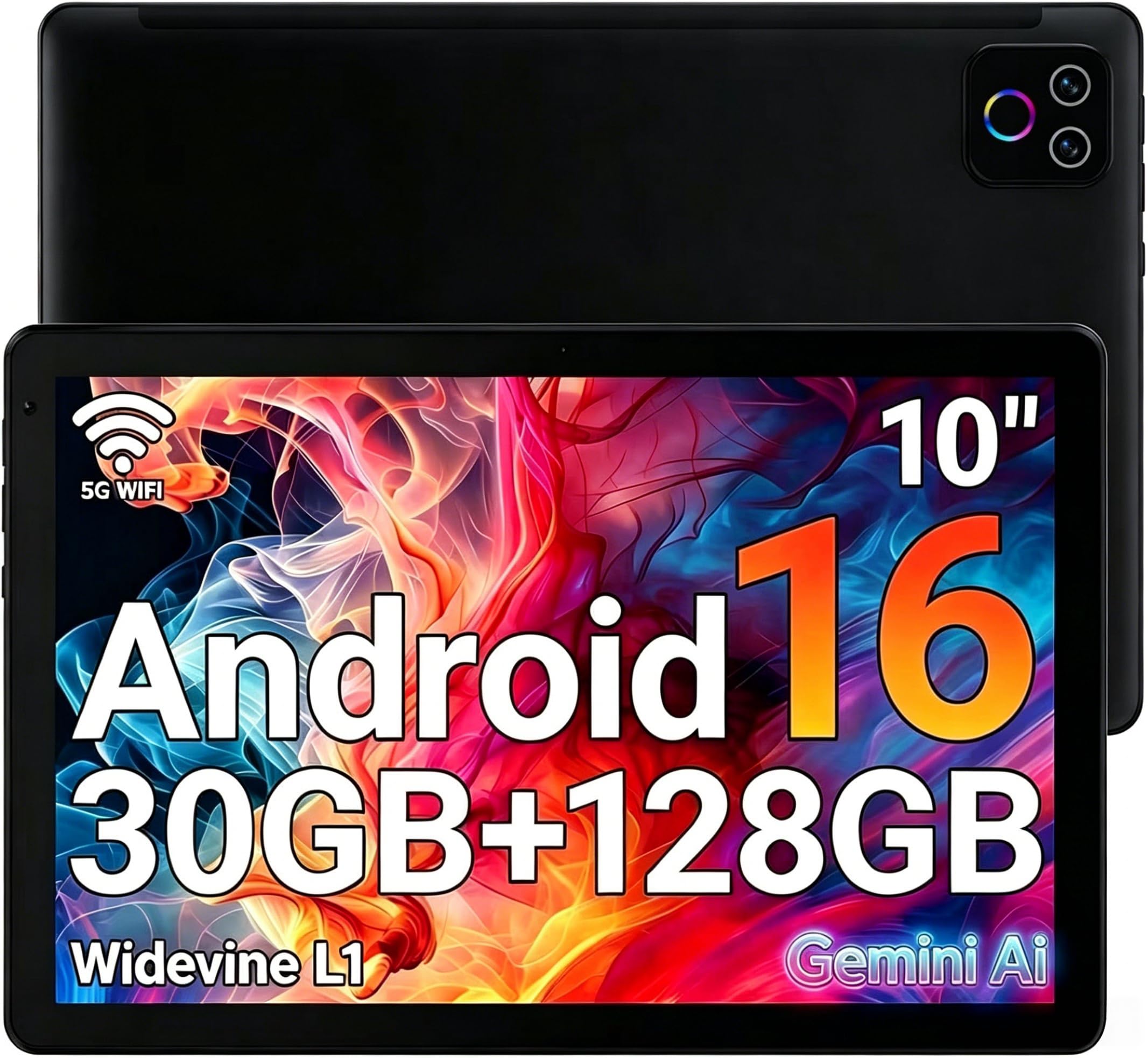 URAO Tablet, 10.1 inch Android Tablet with Octa-core Processor 30GB RAM 128GB ROM HD IPS Touch Screen 8H Battery, Wi-Fi 6, BT 5.4, Dual Camera, Android 16 Tablets 2026-image-40