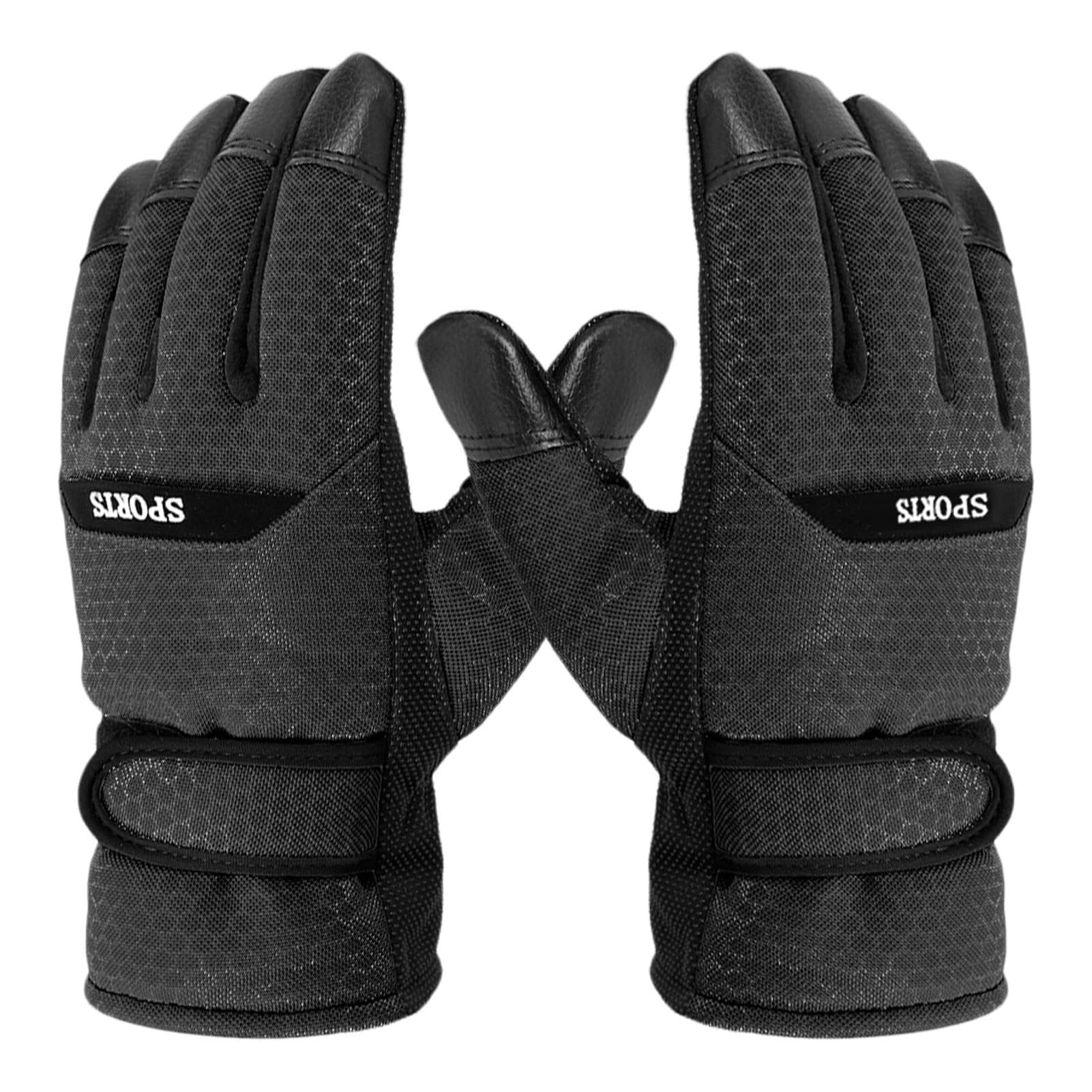Generic Winter Men's Motorcycle Gloves Cold Waterproof Motorcycle Gloves with Grips for Hunting Hiking Camping Climbing