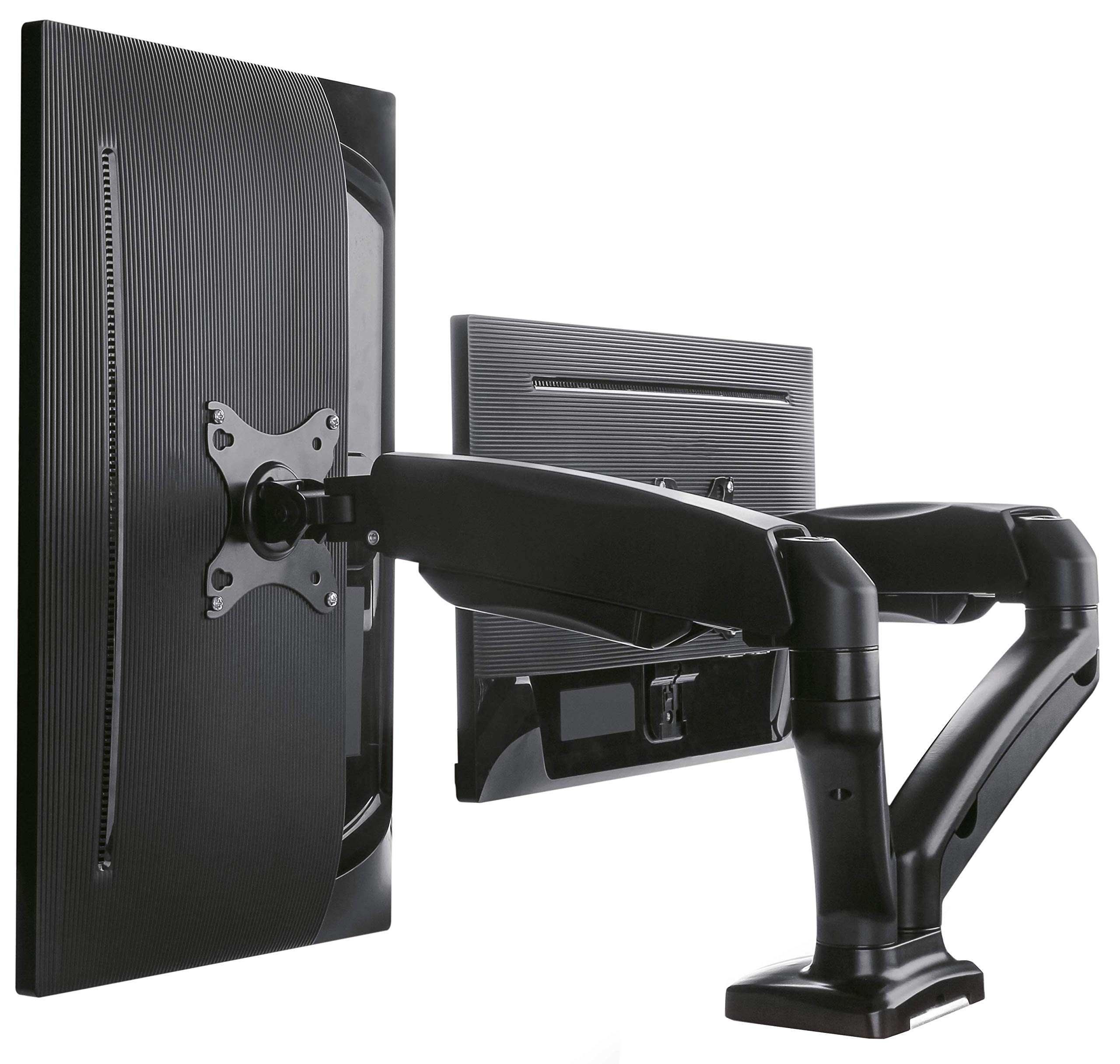 ICY BOX Support de Bureau pour écran pour Deux écrans jusqu'à 28 Pouces (71cm) et 6, 5kg chacun VESA 75x75 et 100x100 60470