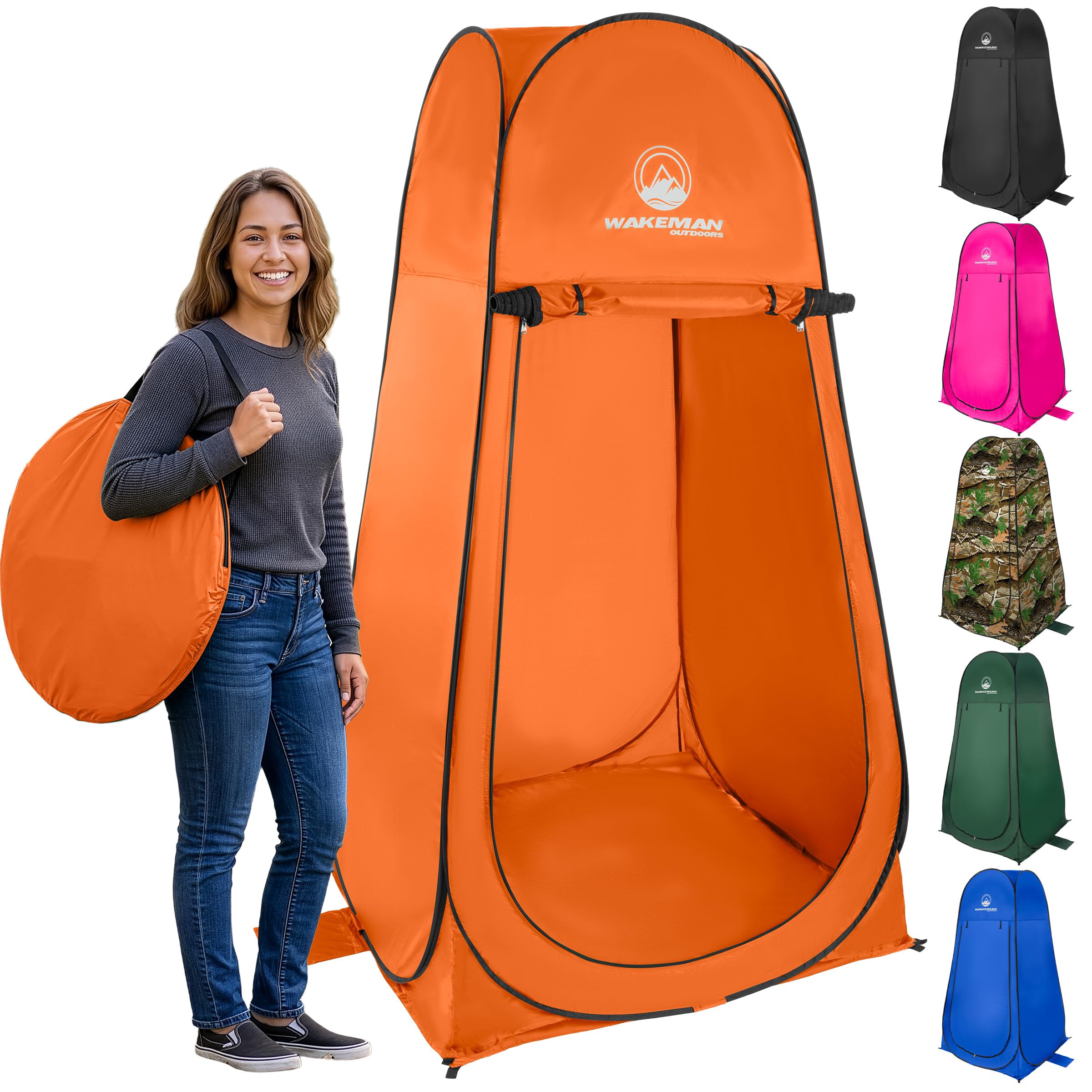 Wakeman Tienda Desplegable Portátil Ducha y Cambio Cubierta Plegable Exteriores Camping Playa con Bolsa de Transporte