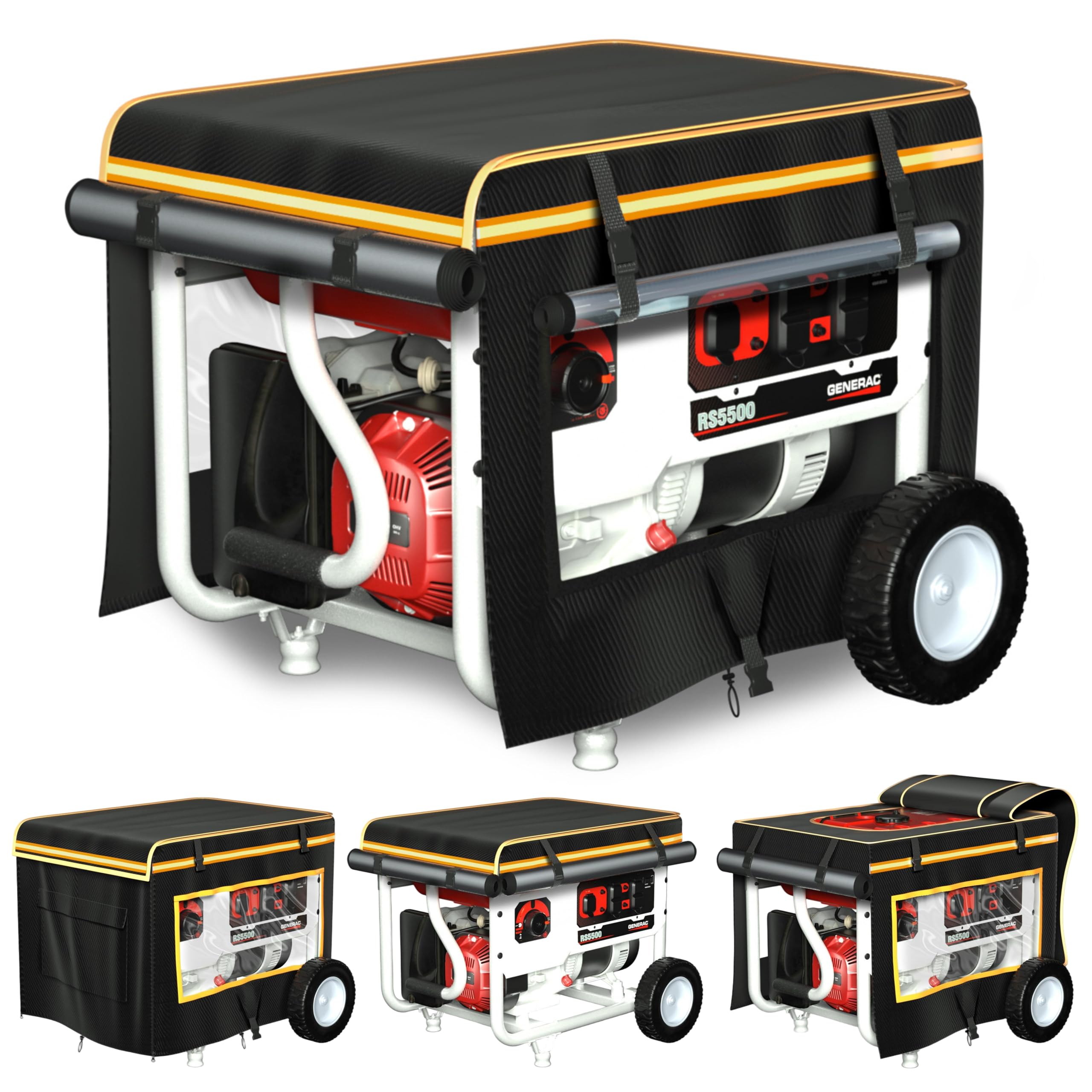 Generator Covers While Running, 38"L x 28"W x 27"H Heavy Duty Waterproof Generator Covers for Outside, Compatible with10000+W Generator, All Season