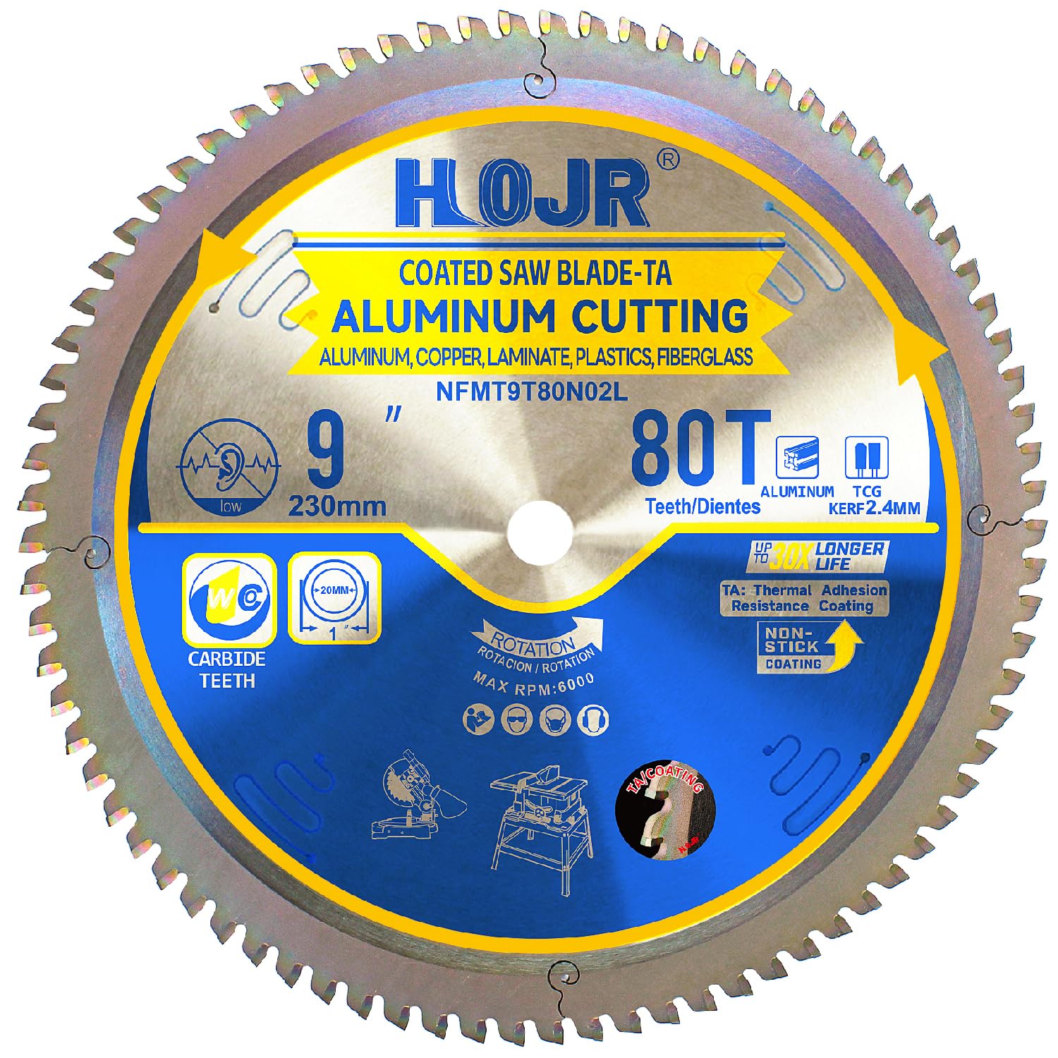 Aluminum Cutting Blade - 10" 80 Tooth -8 Aluminum Cutting Blade - 10" 80 Tooth -8
