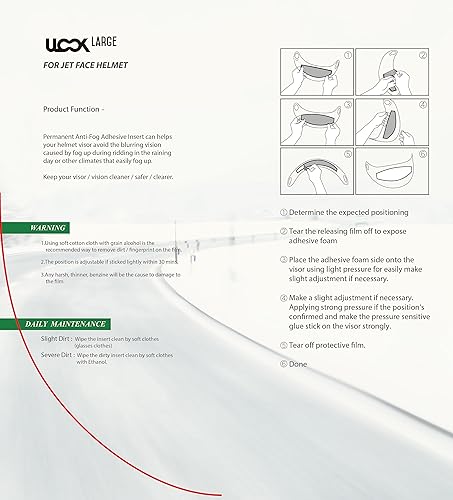 Miniatura 3 de ULOOK Tecnología Nano Antivaho Visera universal para casco de motocicleta, claridad ultra alta