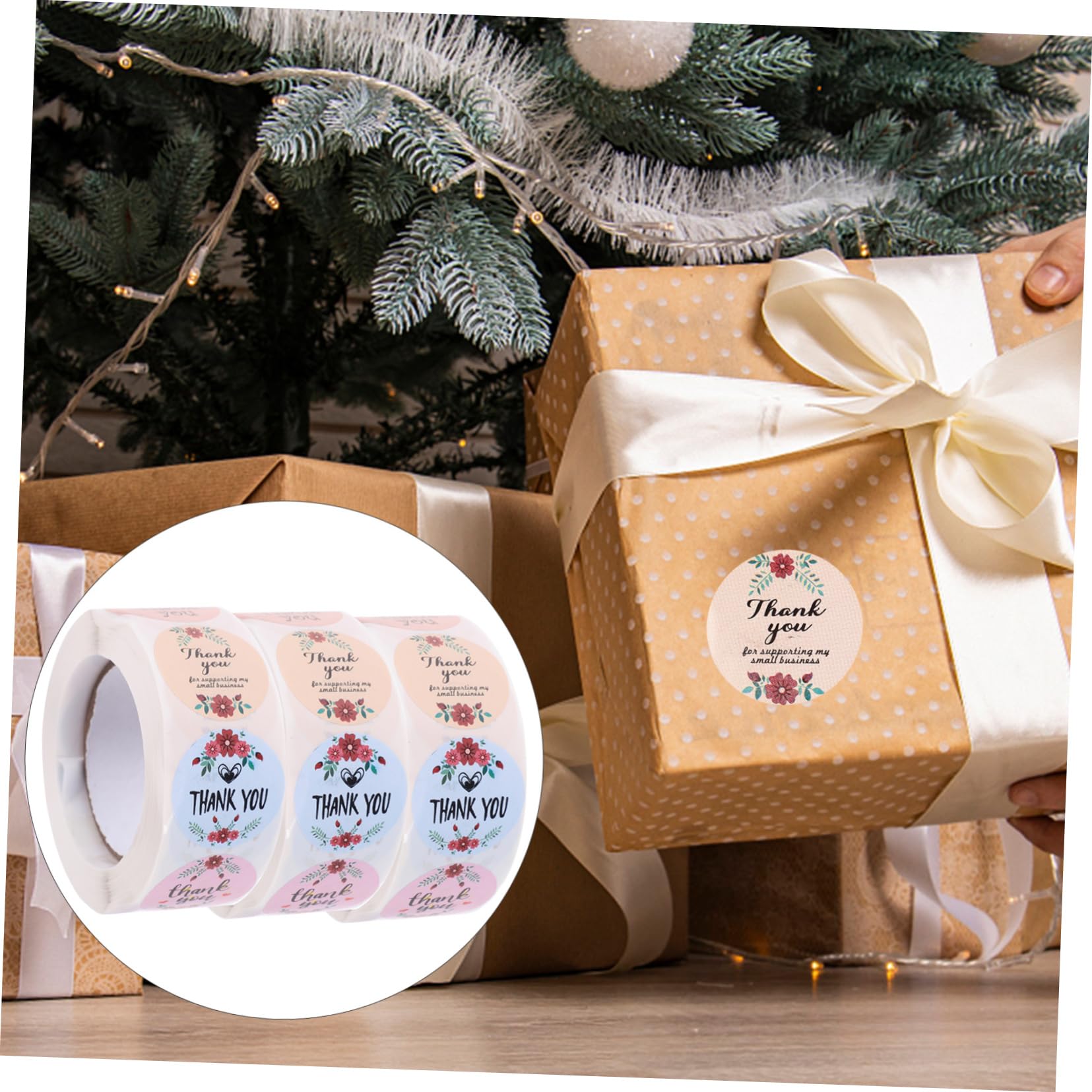 STOBOK 15rotoli Rotondi Adesivi Decorativi Per Confezioni Di Ringraziamento Di Etichette Adesive Per Matrimoni Compleanni e Feste Adesivi Per Ogni