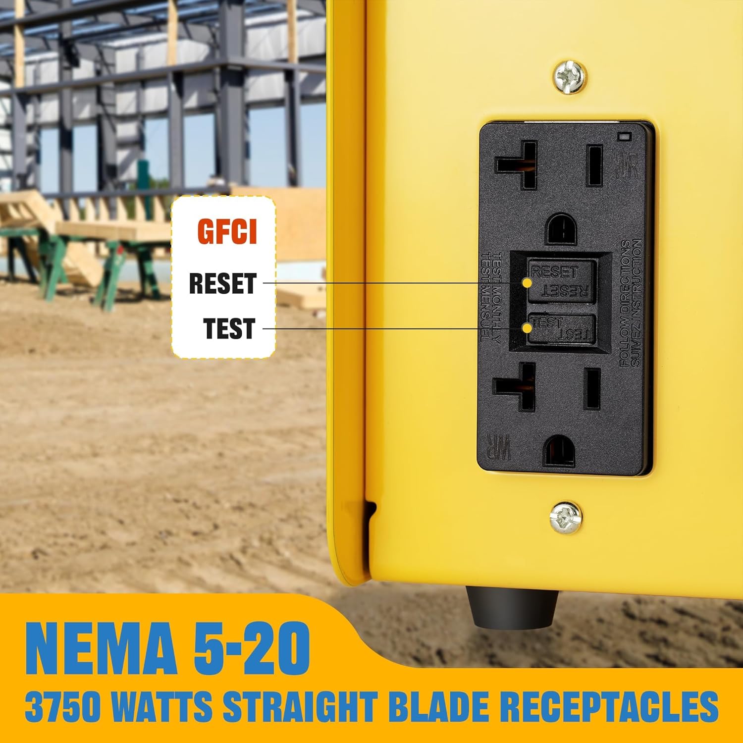 30A 125/250V Twist-Lock Temporary Power Distribution Box, Spider Box Electrical 8 x 20A GFCI Outlets, OSHA/NEC Compliant, ETL Listed, Durable 1.5M 10/4 Stow Cable - Image 3