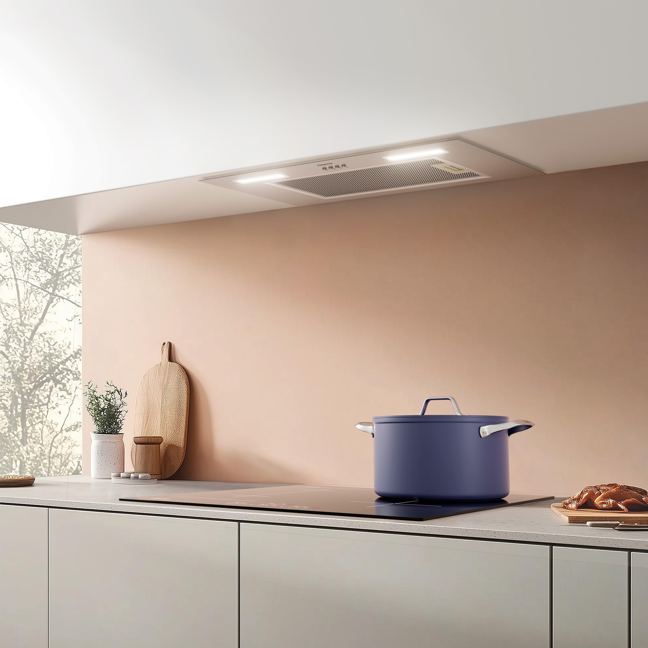 CIARRA CBCS6926A A+++ Einbau Dunstabzugshaube 60 cm 650 m³/h Abluft LED-Beleuchtung 3 Leistungsstufen mit Aktivkohlefilter