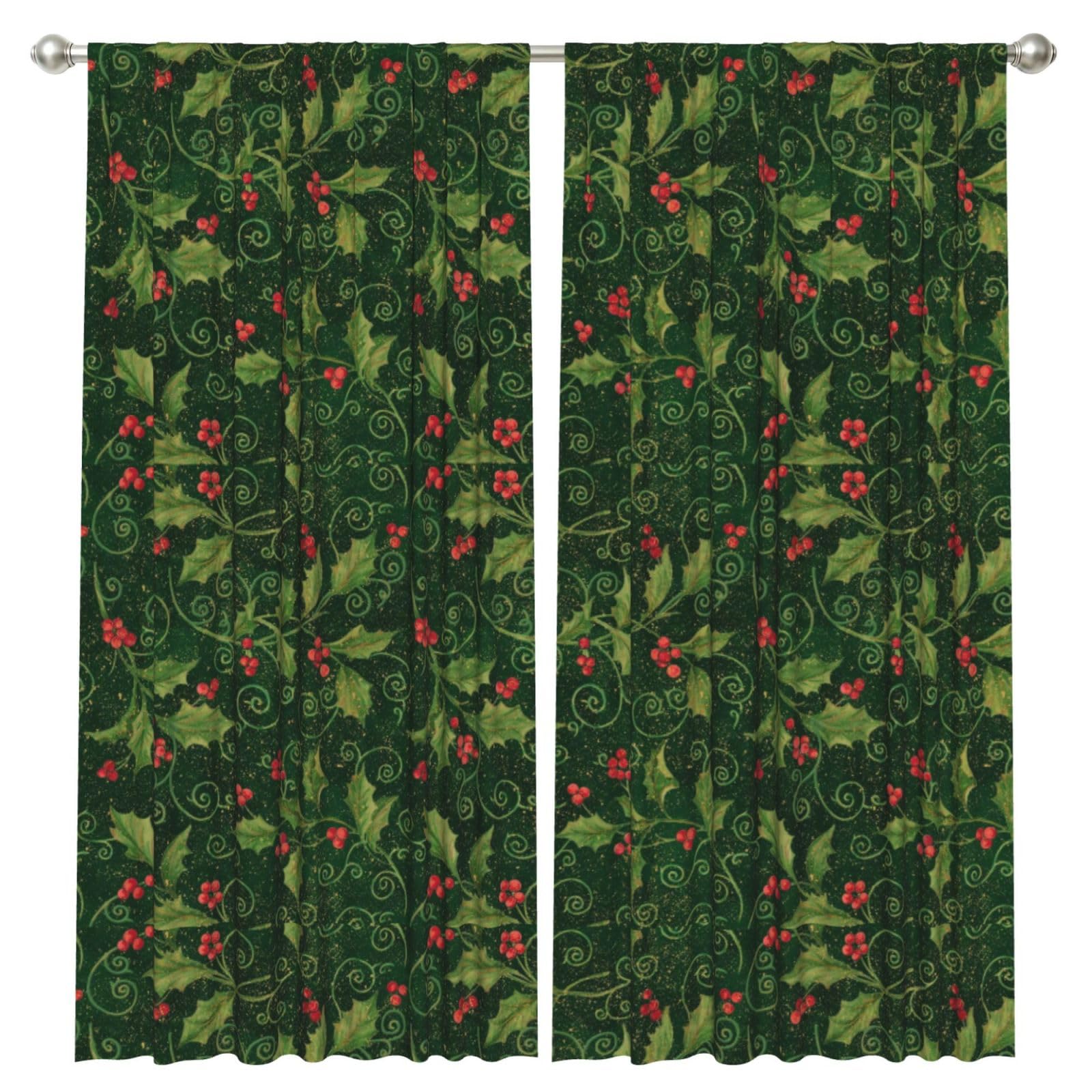 InOmak Holly, 2 Panels Window Curtains 52 x 84 Inch Blackout Curtains for Living Room Bedroom
