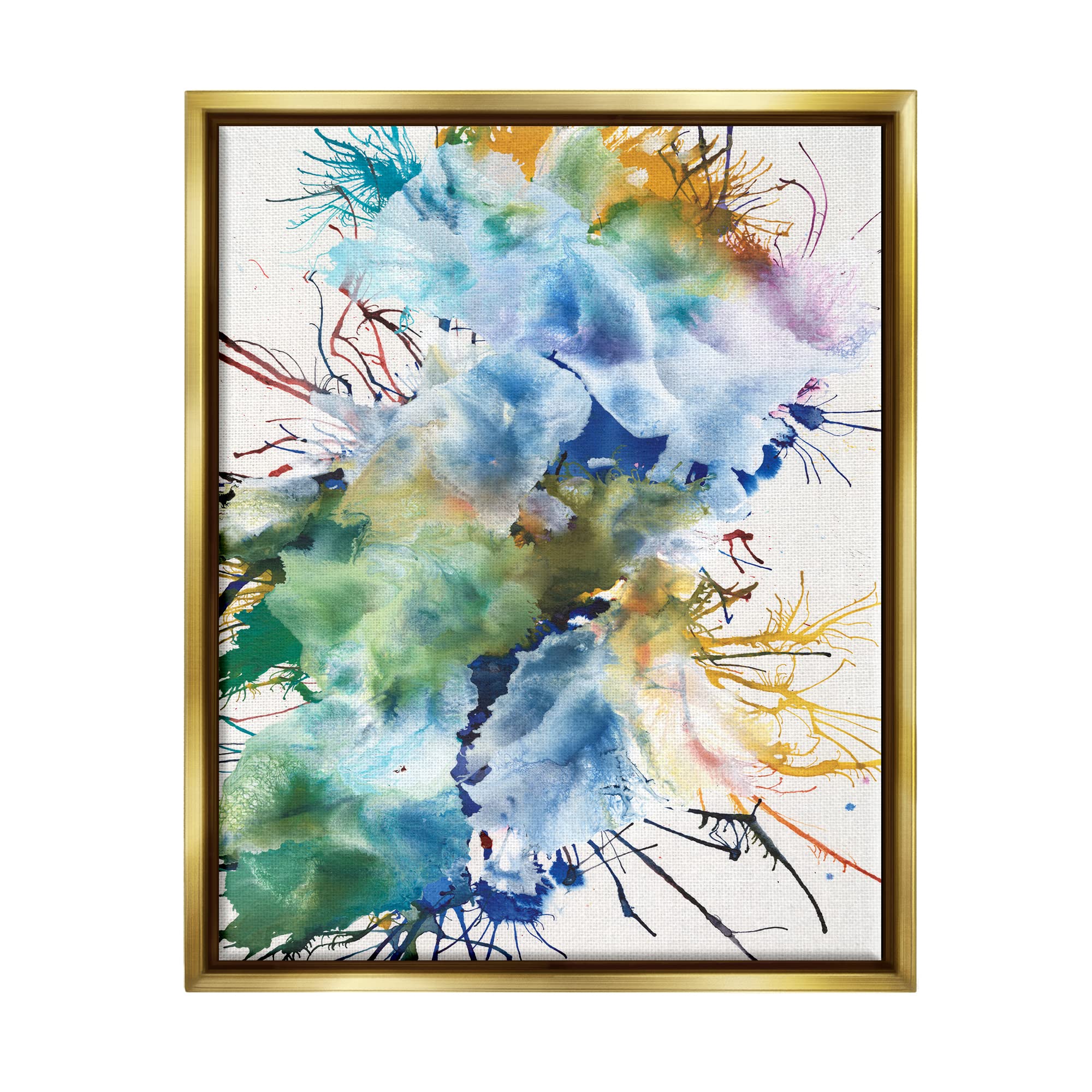 Stupell IndustriesChaotic Abstract Rainbow Shapes Floating Framed Wall Art, Design by Jodi Fuchs