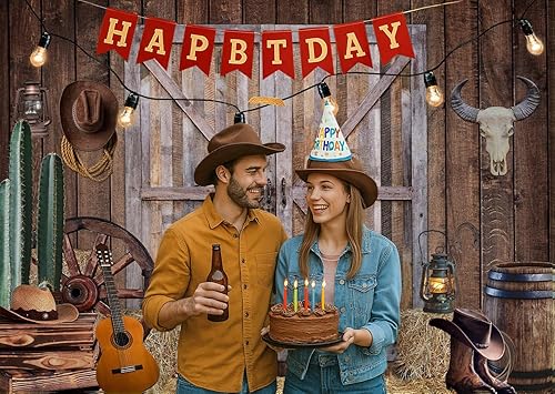 Miniatura 2 de LTLYH Fondo rústico de granero de vaquero occidental de 7 x 5 pies, para puerta de granero, heno, cactus, guitarra, tema de rodeo, fondo de