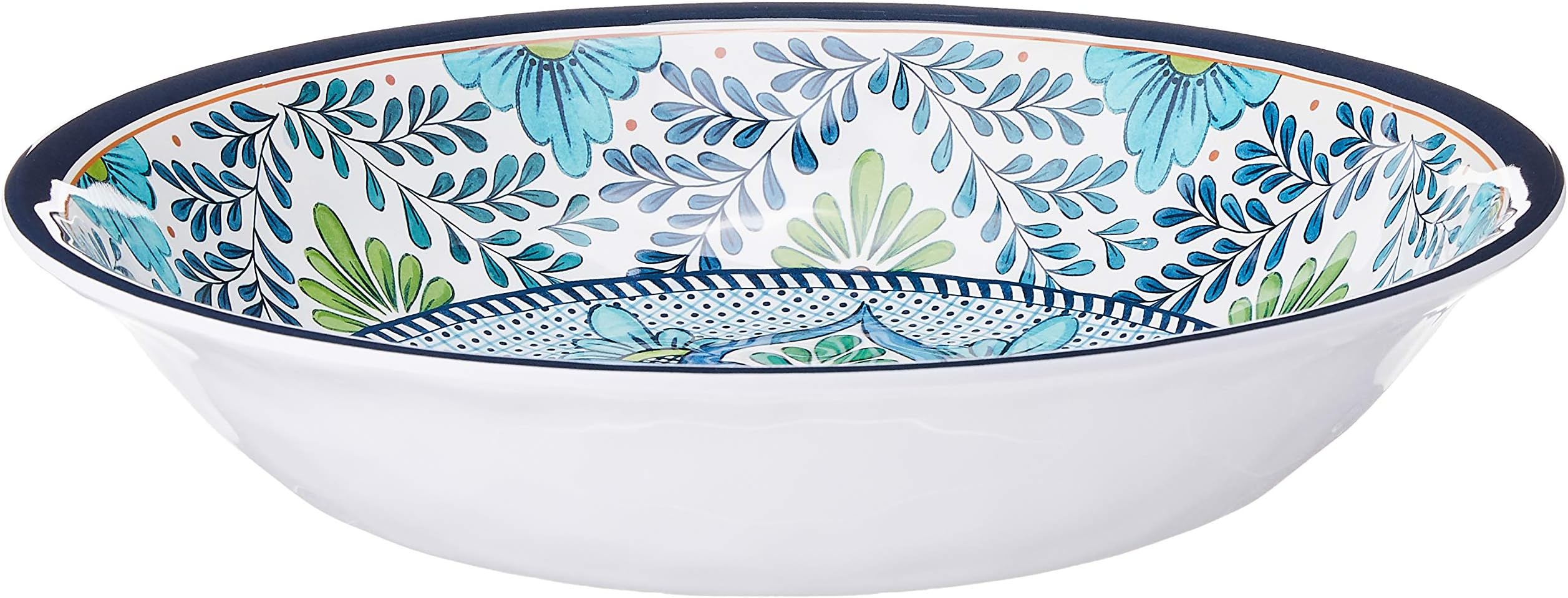Talavera Melamine 13.75" x 2.75" Large Serving Bowl, Multicolor -