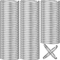 Vista 1 de 100 llaveros a granel, llaveros divididos, llaveros y manualidades de 1 pulgada (0.984 in)