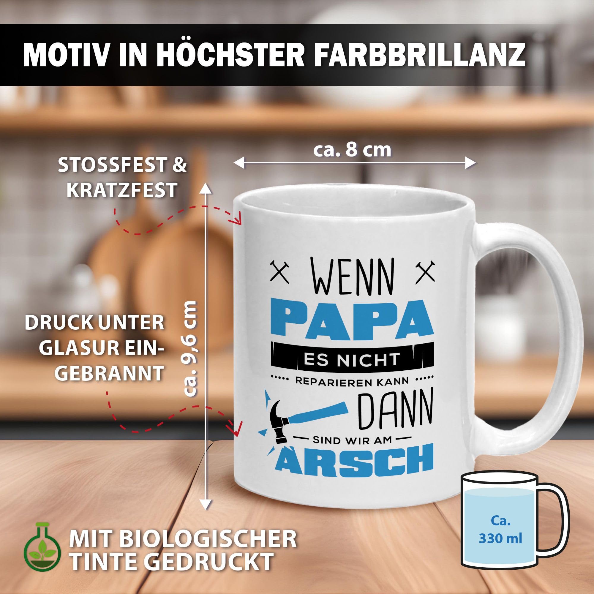 ᐅ MoonWorks Tasse Wenn Papa Es Ncht Repareren Kann Kann Es Kener Tasse MoonWorks®, Keramk | OTTO