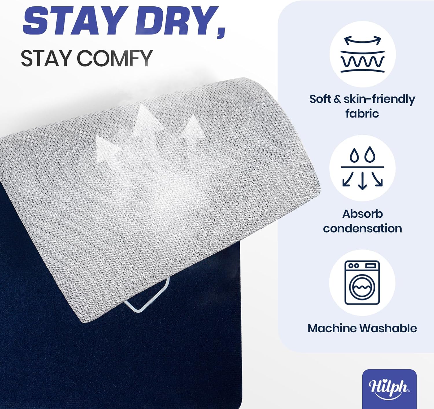 Hilph Ice Packs for Injuries Reusable (2-Piece Set), Large Gel Hot Cold Ice Packs with Strap for Back, Shoulder, Hip and Knee, Flexible Ice Wrap Cold Compress for Joints & Muscle Pain (10.8" x 5.5") - Image 3