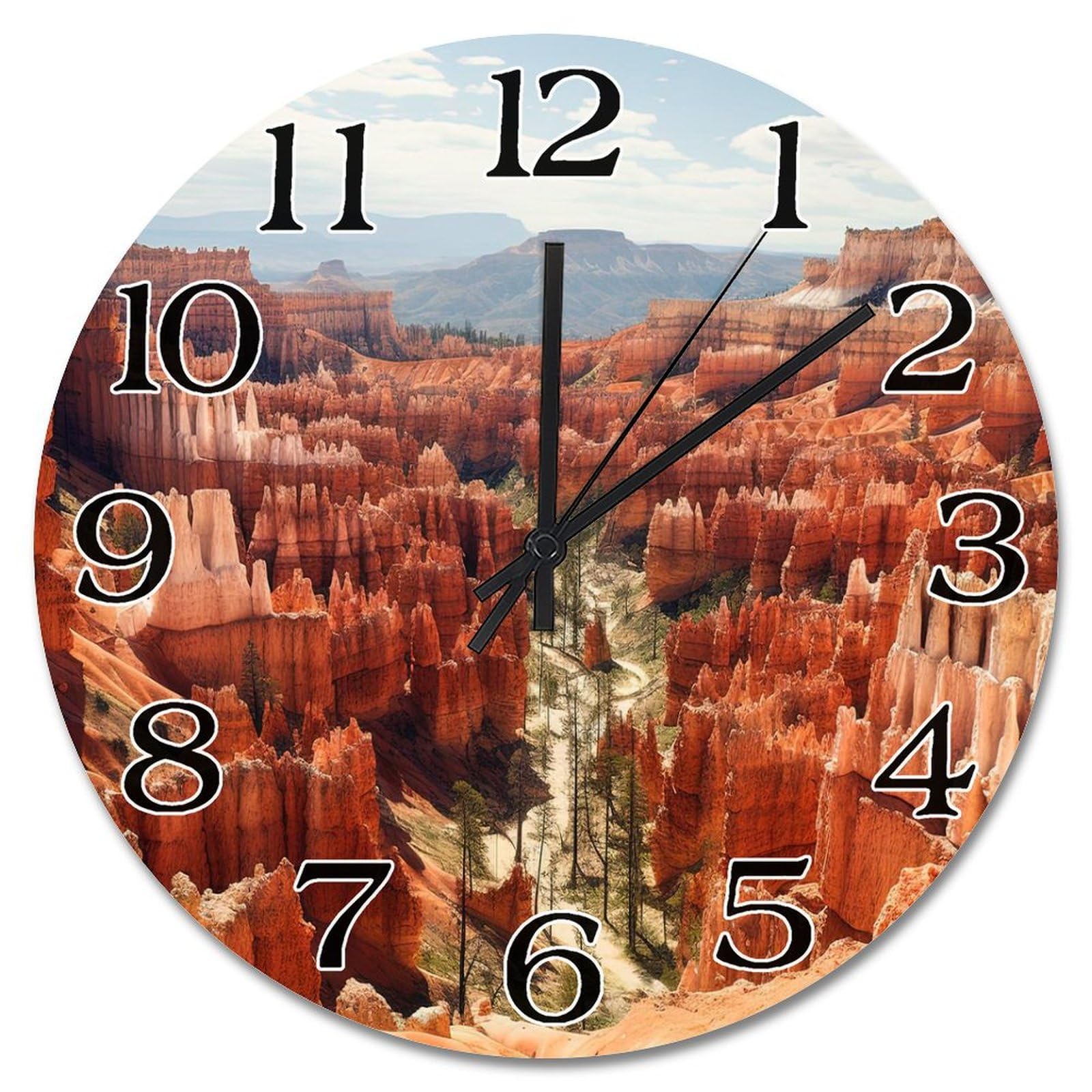 Horloge murale en bois Bryce 38 cm pour rompre la monotonie des murs