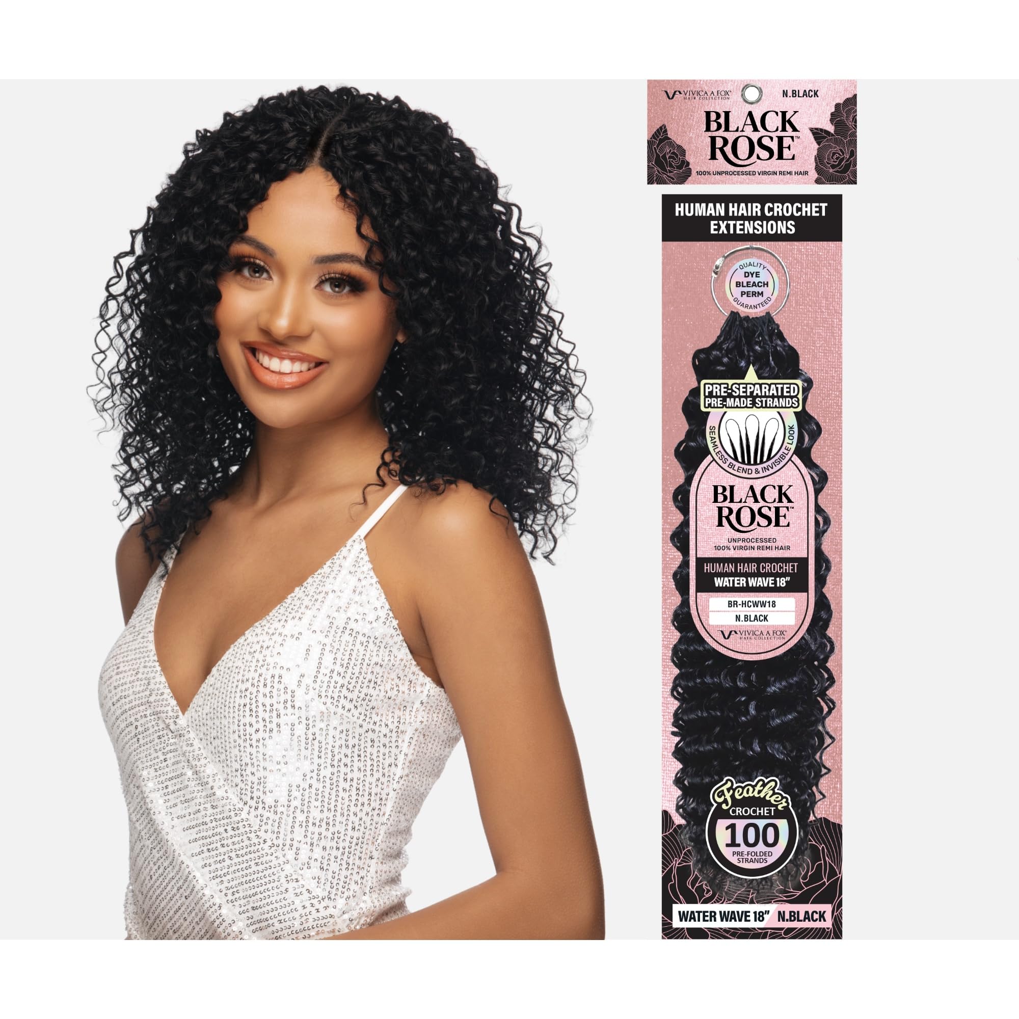 Amazon.com : Water Wave Feather Crochet Miracle Knots, BLACK ROSE
