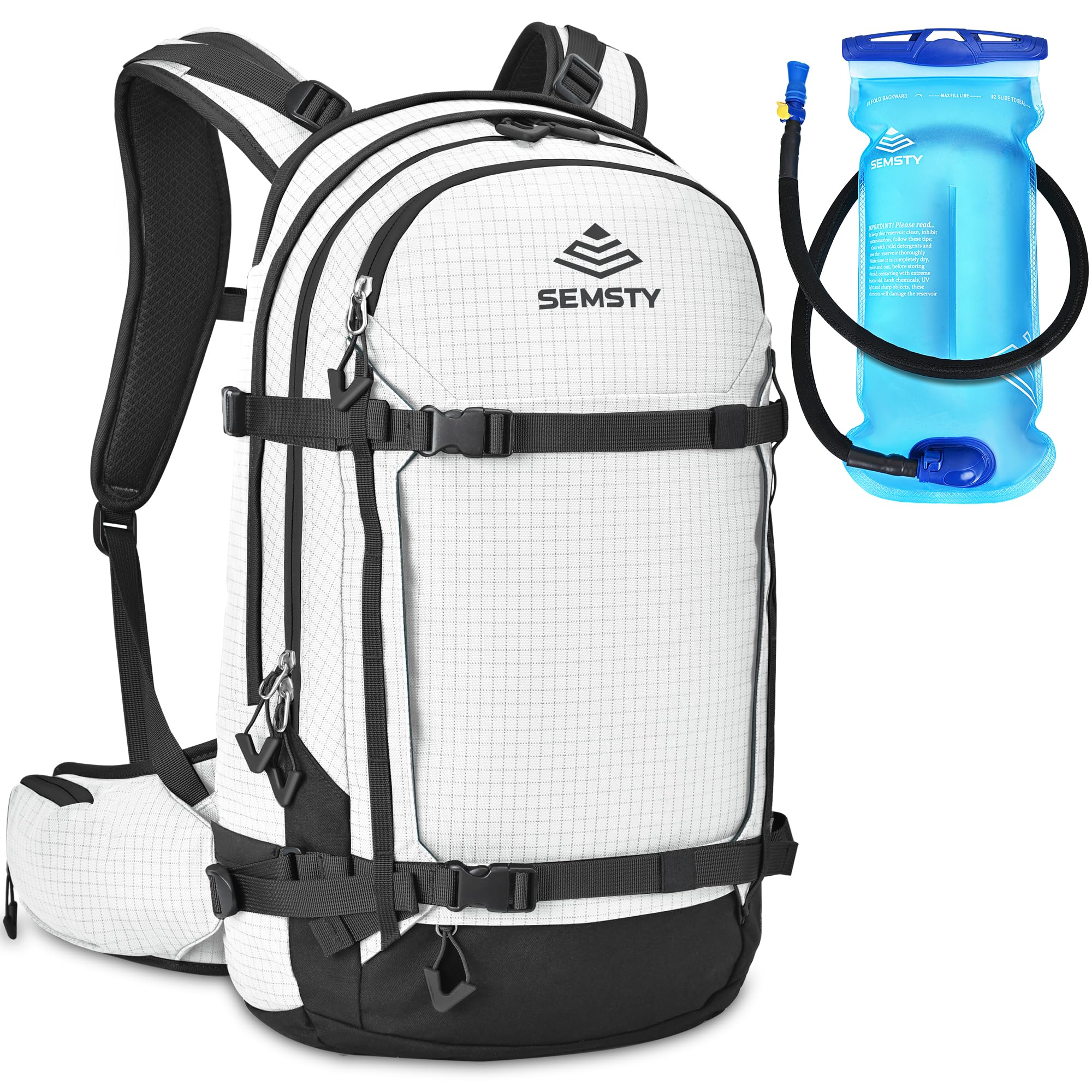 Ski and Snowboard Backpack 25L, Ski Hydration Backpack with 2L Water Bladder and Insulated Harness, Waterproof Snowboard Travel Hiking Pack for Winter Sports, Hiking, Camping-image-2
