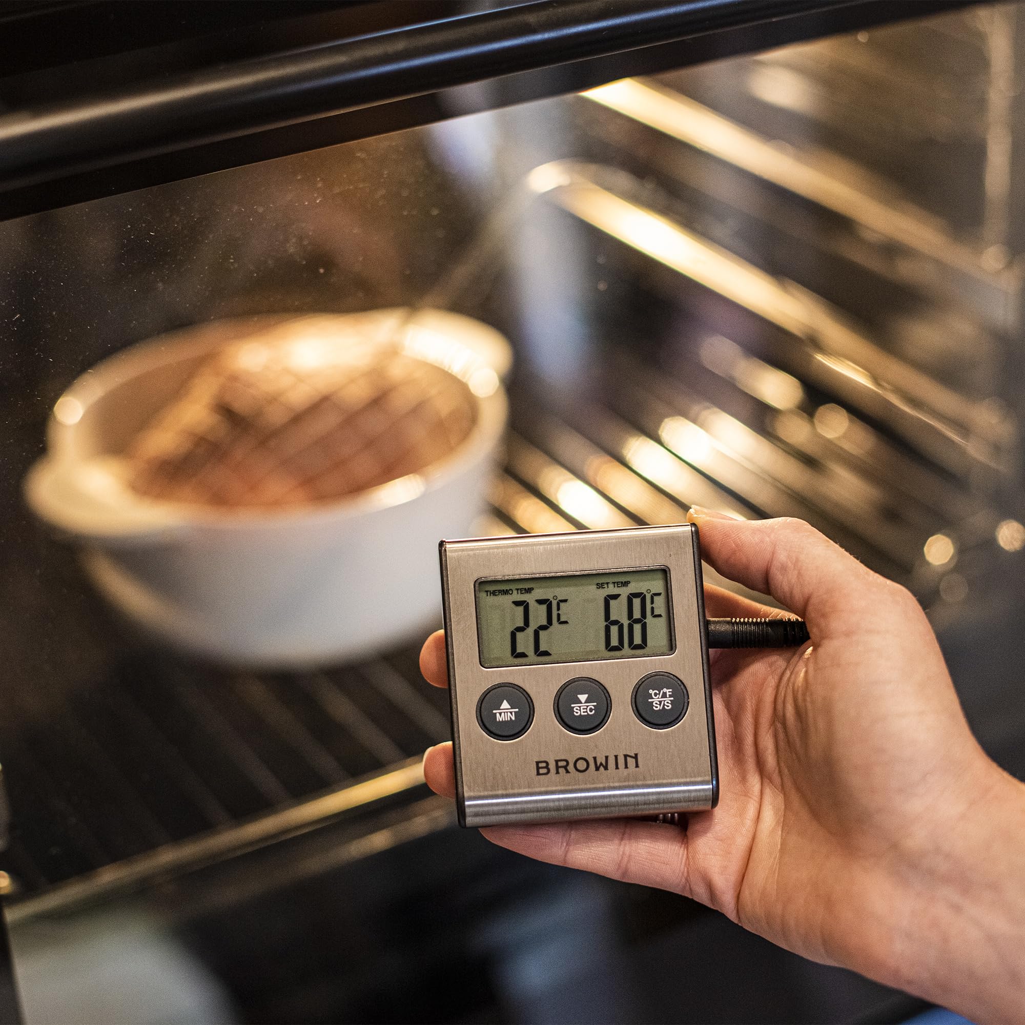 Image secondaire de Thermomètre Alimentaire Browin avec Sonde Inox et Minuteur Électronique