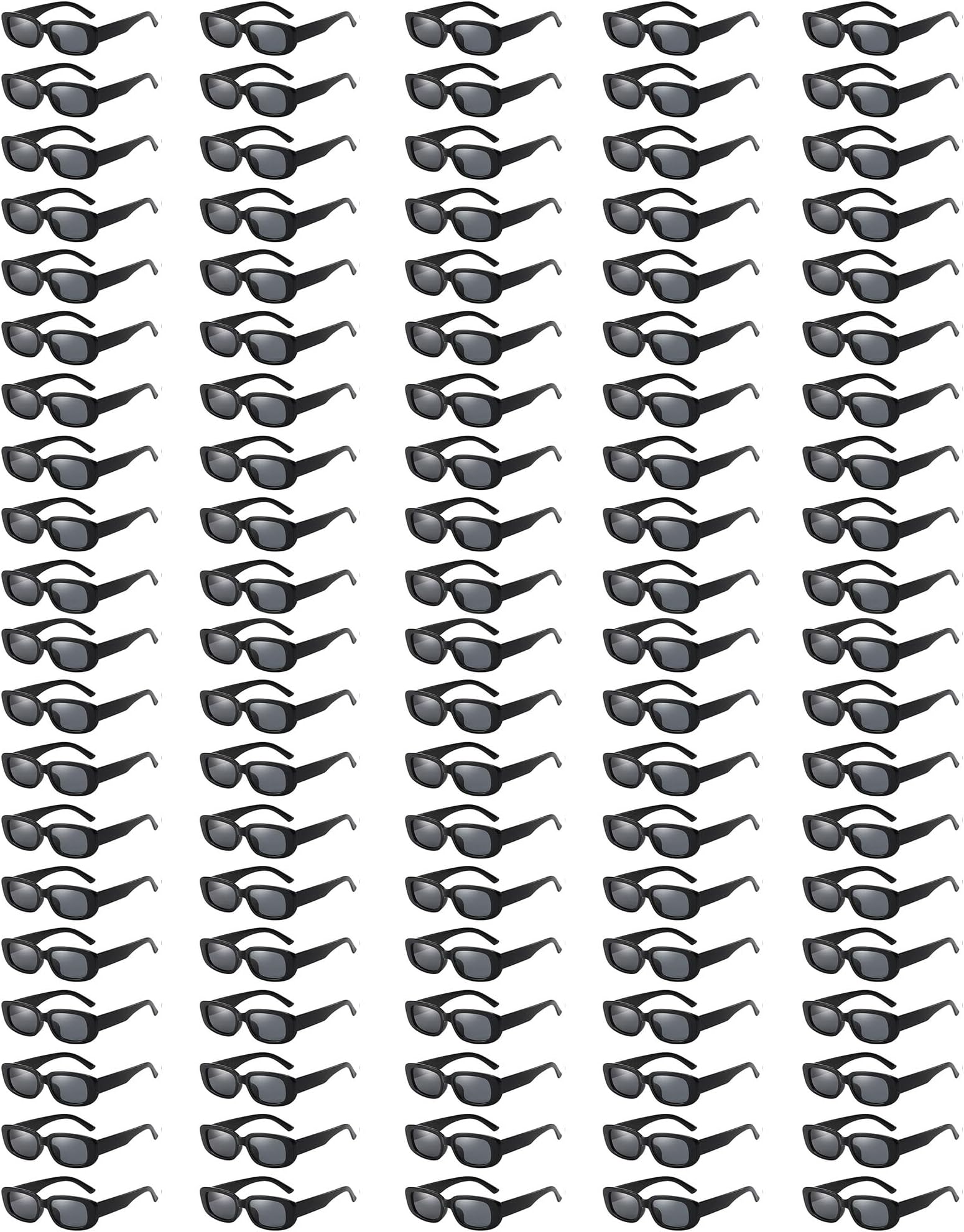Wholesale レトロ長方形サングラス 100組 バルク レディース メンズ ウェディングパーティー 来客用 独身メガネ