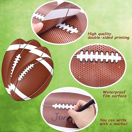 Miniatura 7 de Recorte de fiesta de fútbol, paquete de 22 tableros de anuncios de fútbol, decoración de aula, recortes con puntos de pegamento para decoración de