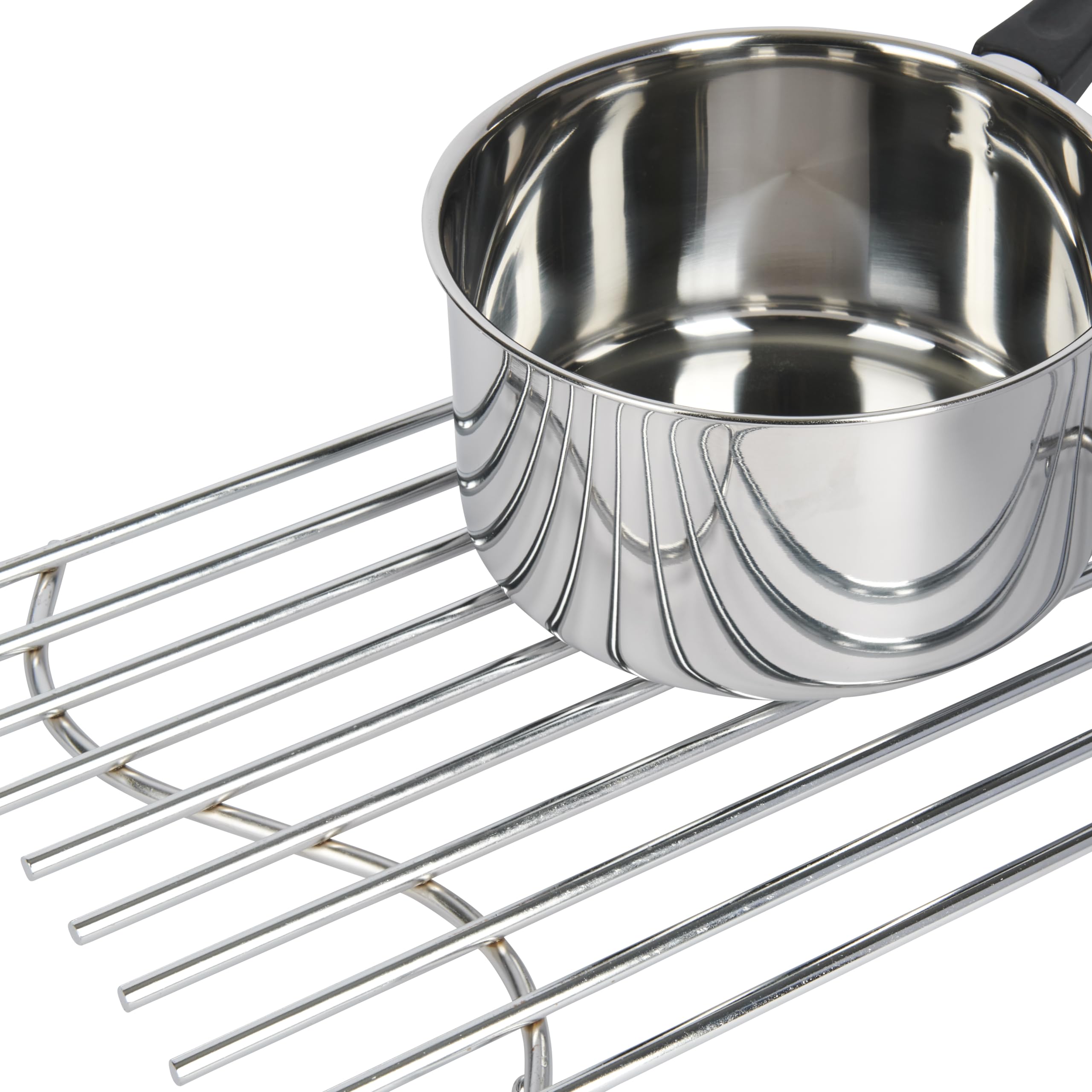 KitchenCraft Metalowa Podstawka, Chromowana, Wytrzymała, 45 × 30 cm - Kolor Srebrny