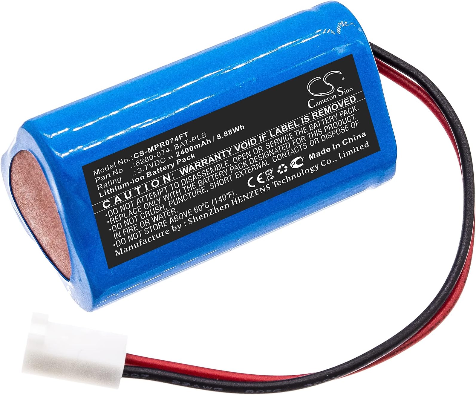 2400mAh Replacement Battery for Monarch Pocket LED Stroboscope BAT-PLS 6280-074 (3.7V)