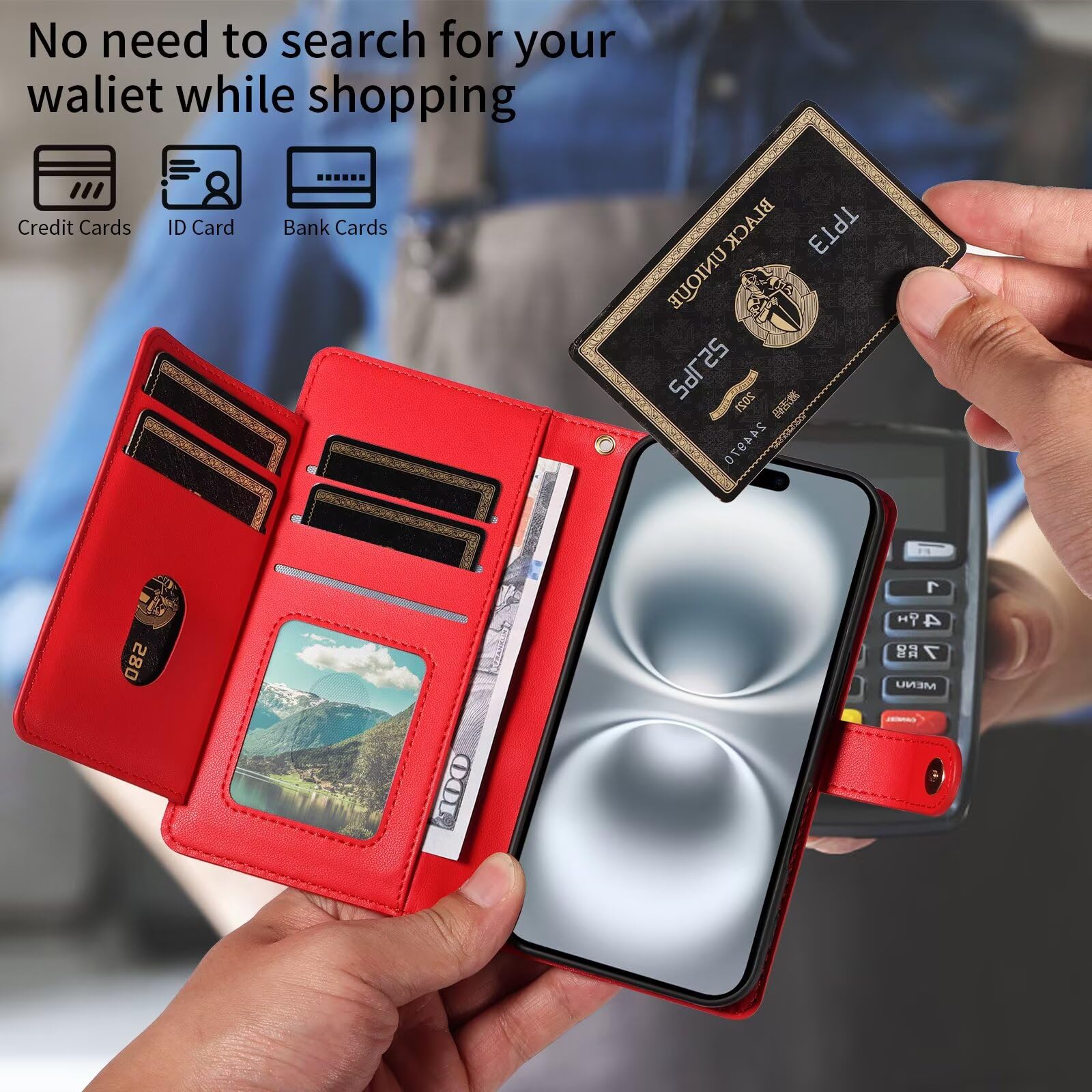 HAOYE Cover per Realme C53 Cover, Custodia Chiusura Magnetica Flip Case Stile, Pelle PU/TPU Farfalla Sbalzato con Supporto di Stand/Carte Slot. rosa
