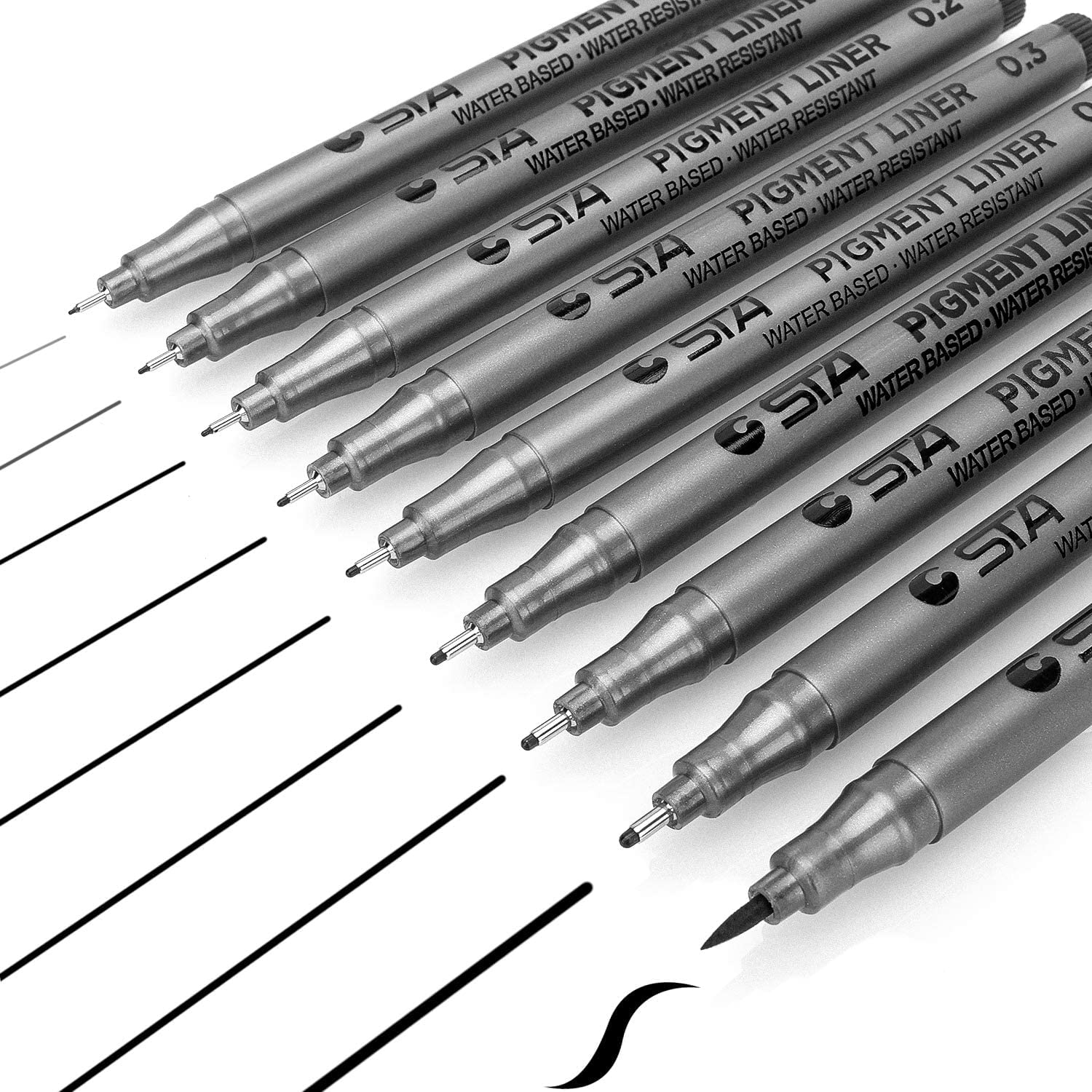 MUJINHUA Drawing Pens, Black Fineliner Pens, Micro Pens, Multiliner