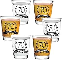 Vista 13 de Vasos de chupito de cumpleaños, regalos de feliz cumpleaños para mujeres y hombres, juego de 6 vasos de chupito de 2 onzas, con caja de regalo