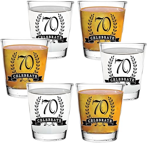 Miniatura 13 de Vasos de chupito de cumpleaños, regalos de feliz cumpleaños para mujeres y hombres, juego de 6 vasos de chupito de 2 onzas, con caja de regalo