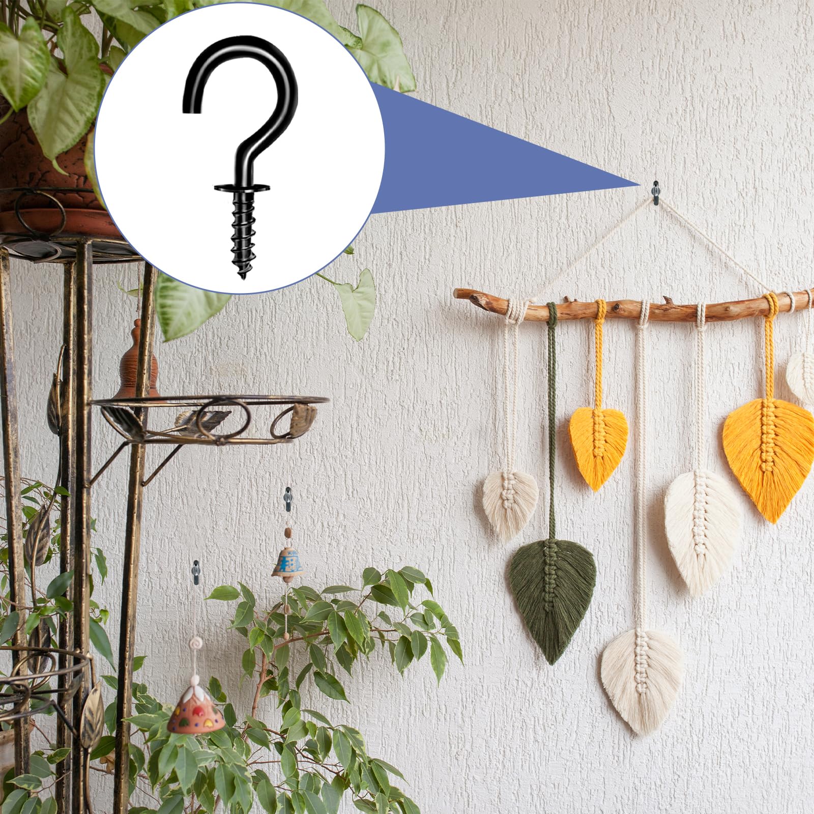 Lot De 100 Petits Crochets à Vis à œillet Pour Plafond - Mini