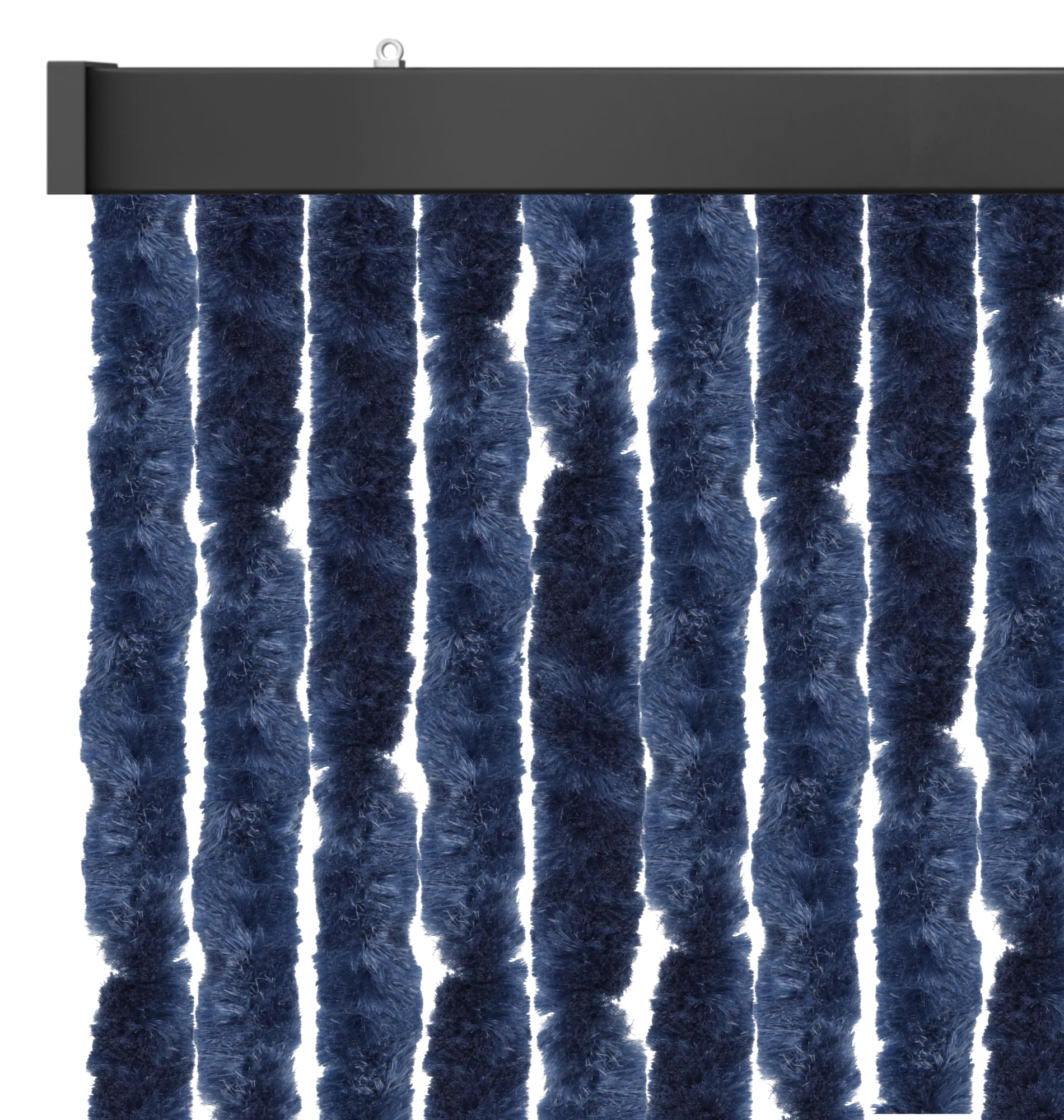 Arsvita Insect Screen Curtain 56 x 185 cm (Width x Length) Fleece Curtain in Dark Blue for Motorhome, Caravan, Narrow Doors, Thread Curtain Diameter 4 cm