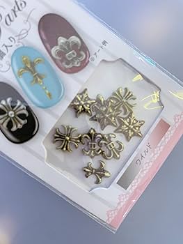 Amazon | ネイルパーツ ワイルド クロムハーツ風 メタル 8個入り