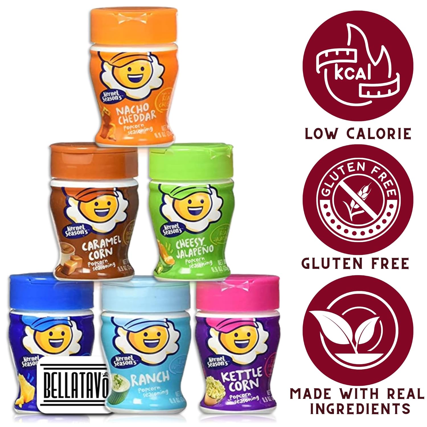 Buy Mini Popcorn Seasoning Variety Pack. Includes Six0.9 Oz of Kernel