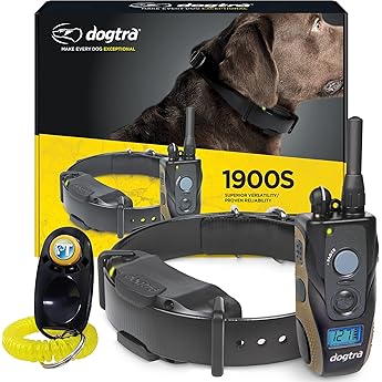 Dogtra 1900S Rechargeable Dog Training Collar - 3/4 Mile Range - Waterproof - Adjustable Levels for Dogs