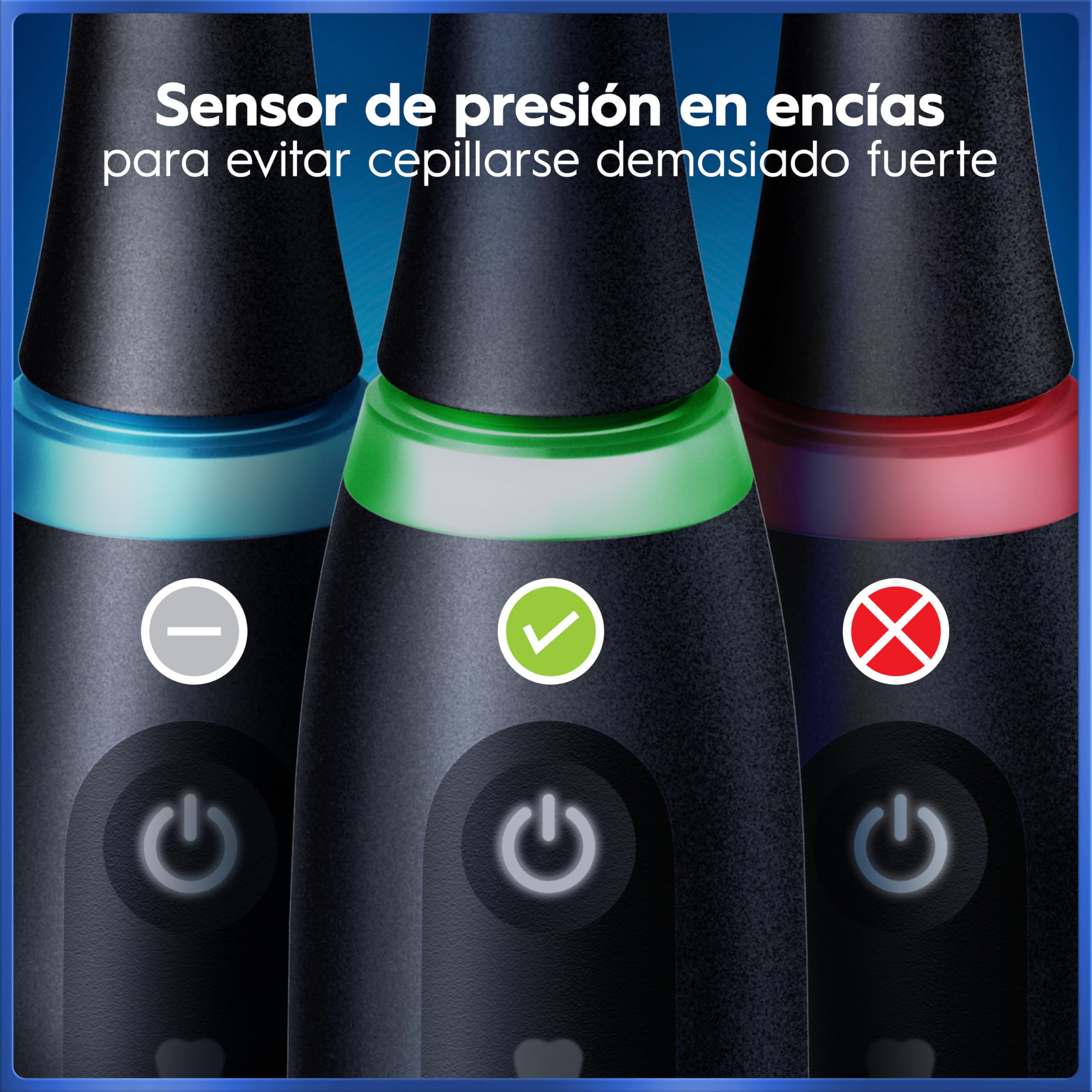 Oral-B iO 5N Cepillo de Dientes Eléctrico con Mango Recargable, 3 Cabezales y Estuche De Viaje, Diseñado por Braun - Negro , El embalaje puede variar
