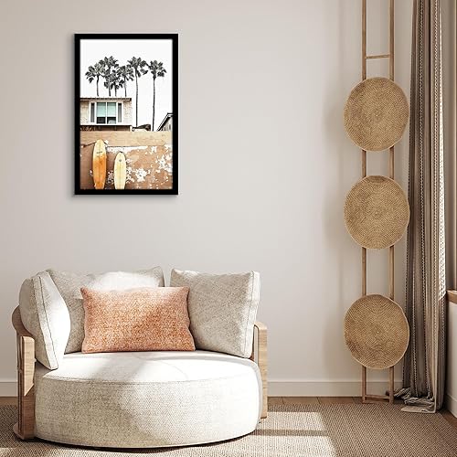 Vista 155 de Americanflat - Marco para póster de 71 x 74 cm con plexiglás pulido, portarretratos negro de madera industrializada, Epic Collection, marco ancho