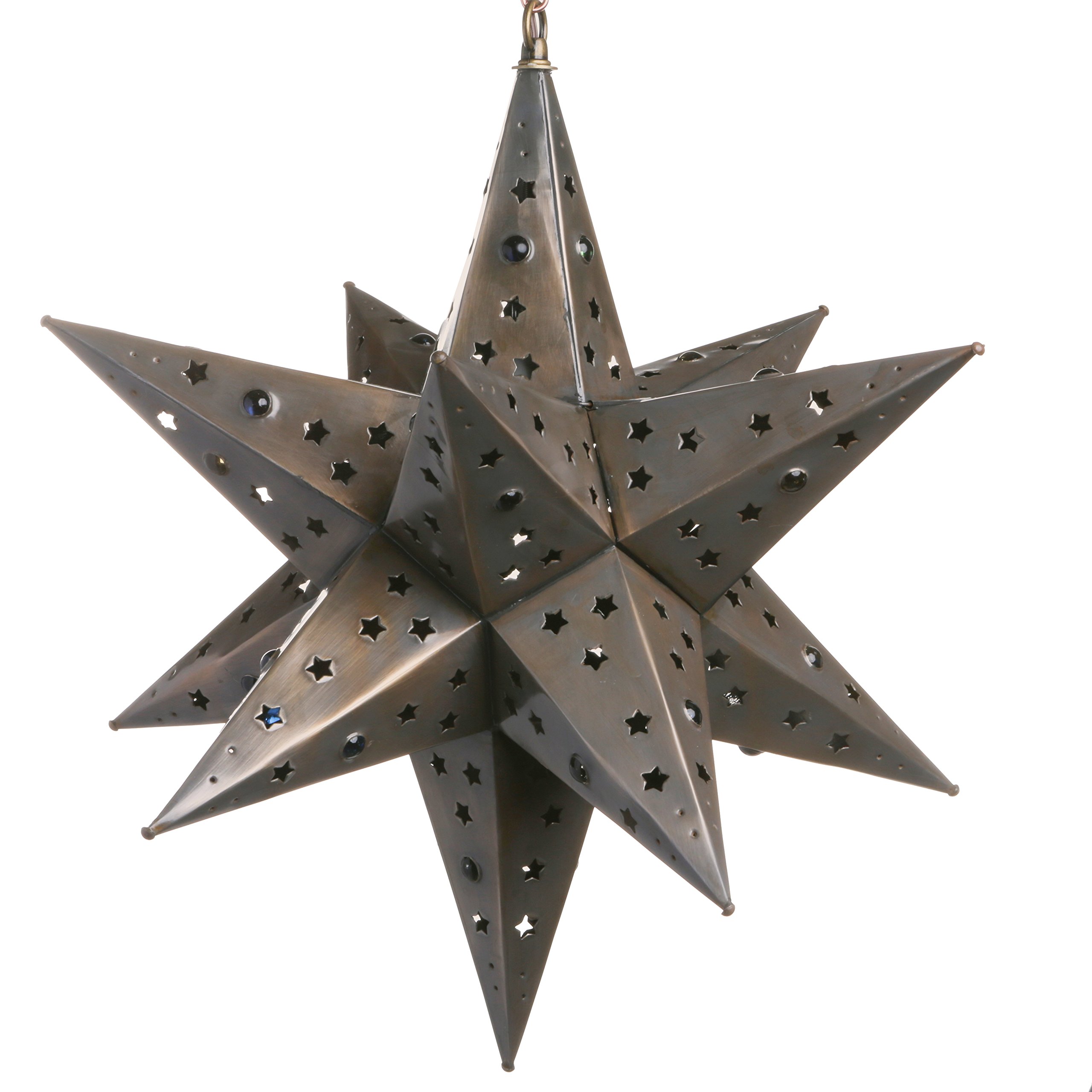 Hometown Evolution, Inc. 18 Inch Moravian Hanging Tin Star Light