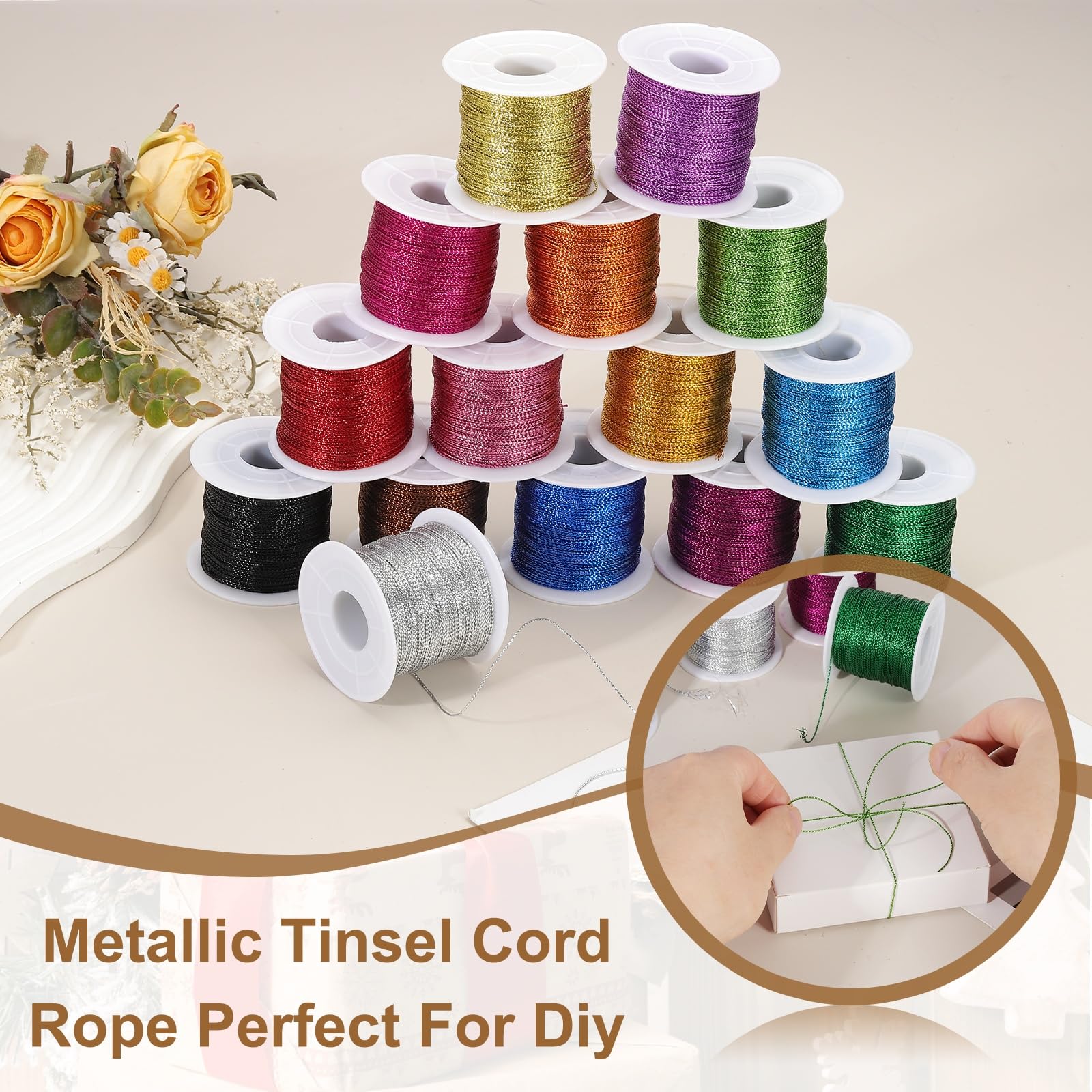 PATIKIL Metallic Tinsel Cord Rope - Image 4