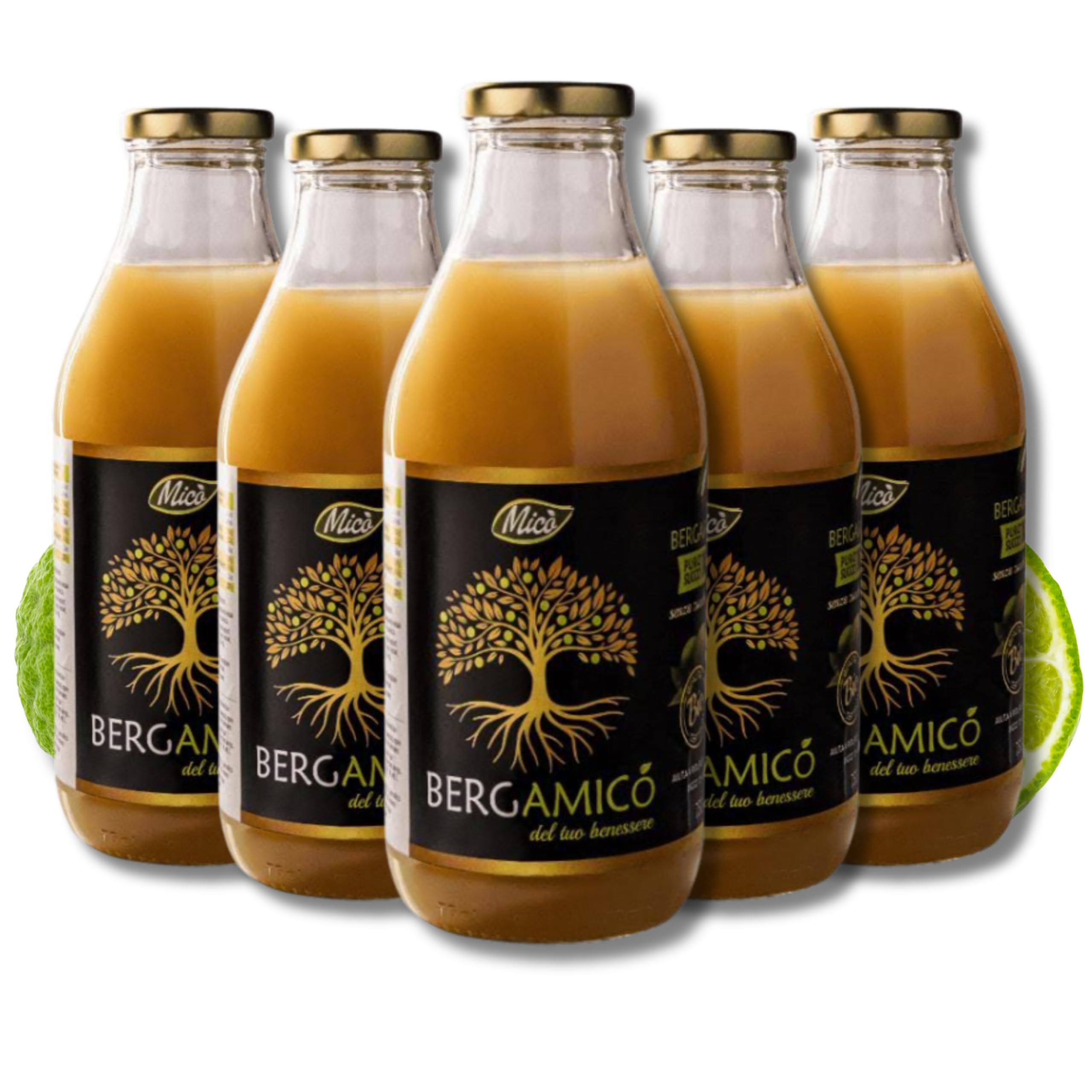 Bergamicó Bergamottensaft Kalabrien 750 ml NFC Saft Nicht Aus Konzentrat Naturbelassener Mechanisch Kaltgepresst